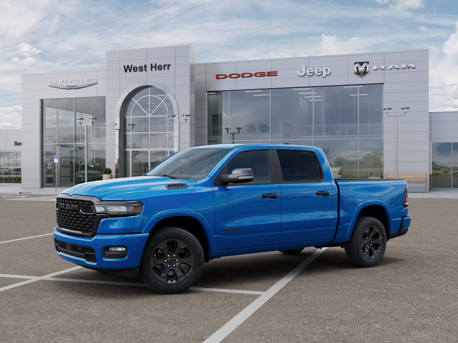 New 2026 Hydro Blue Pearl-Coat Exterior Paint RAM RAM 1500 BIG HORN CREW CAB 4X4 image 102