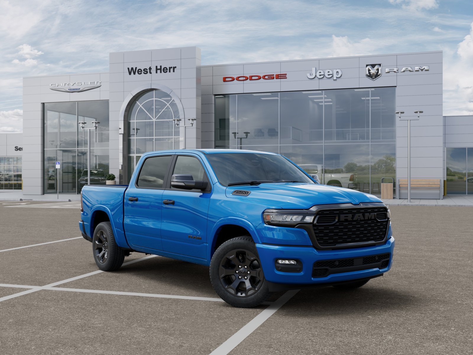 New 2026 Hydro Blue Pearl-Coat Exterior Paint RAM RAM 1500 BIG HORN CREW CAB 4X4 image 105