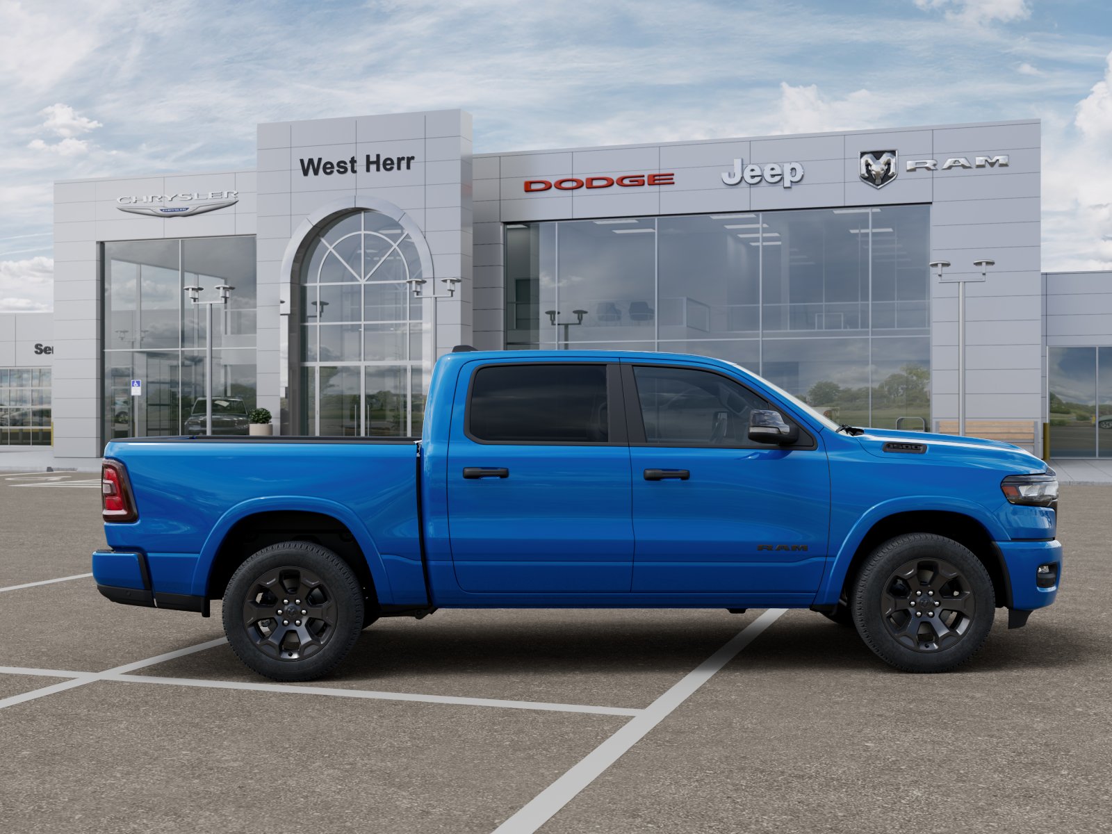 New 2026 Hydro Blue Pearl-Coat Exterior Paint RAM RAM 1500 BIG HORN CREW CAB 4X4 image 121