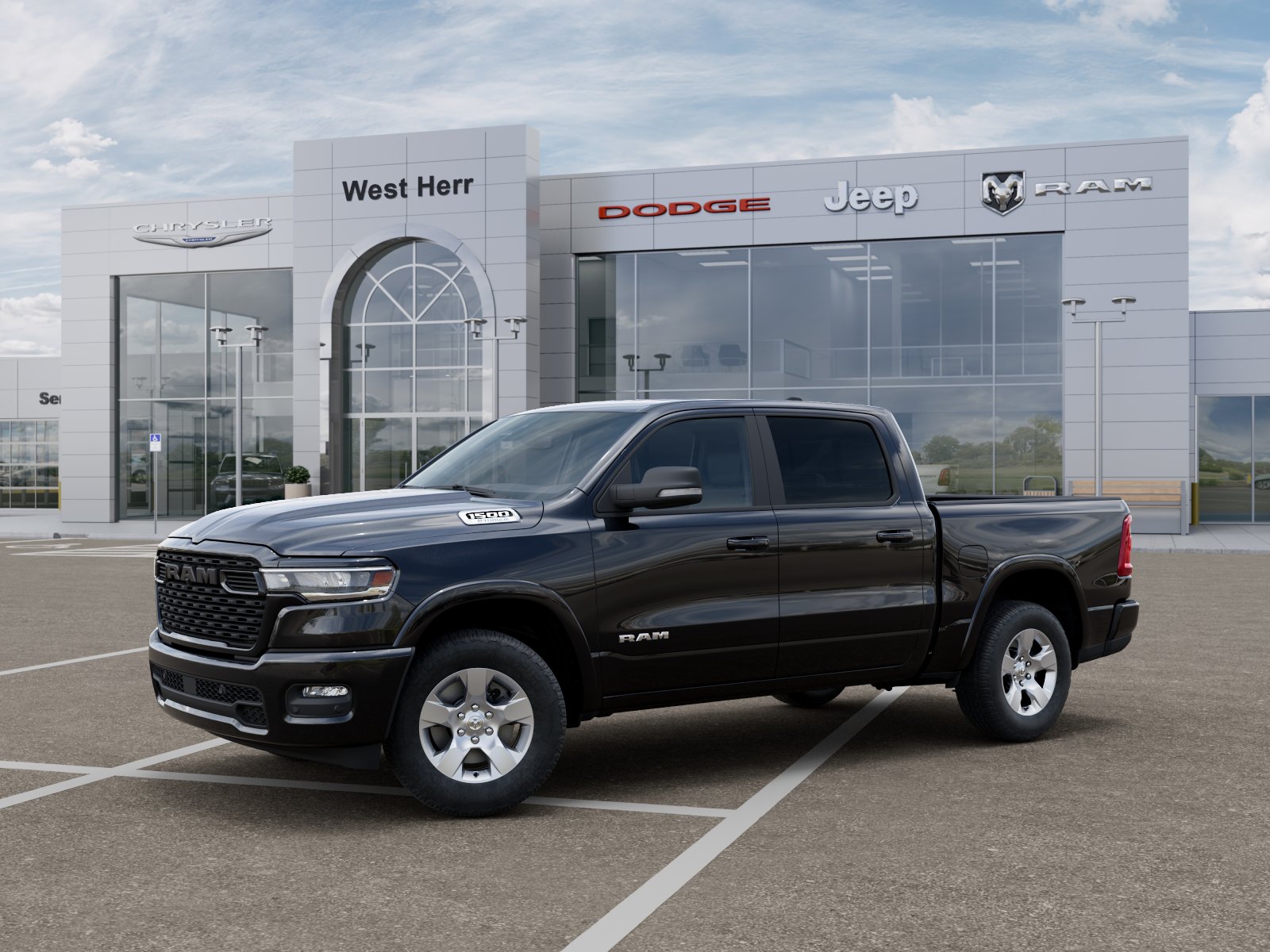 New 2026 Diamond Black Crystal Pearl-Coat Exterior Paint RAM Big Horn/Lone Star image 52