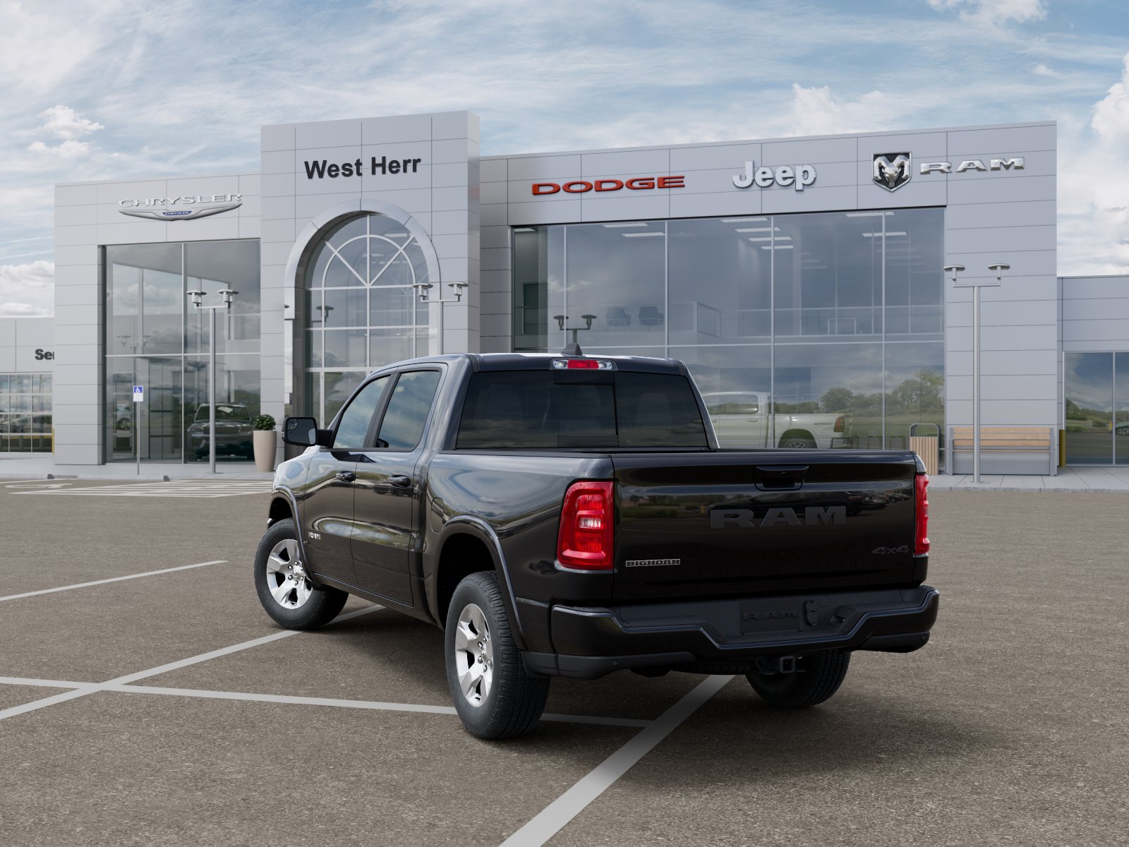 New 2026 Diamond Black Crystal Pearl-Coat Exterior Paint RAM Big Horn/Lone Star image 53