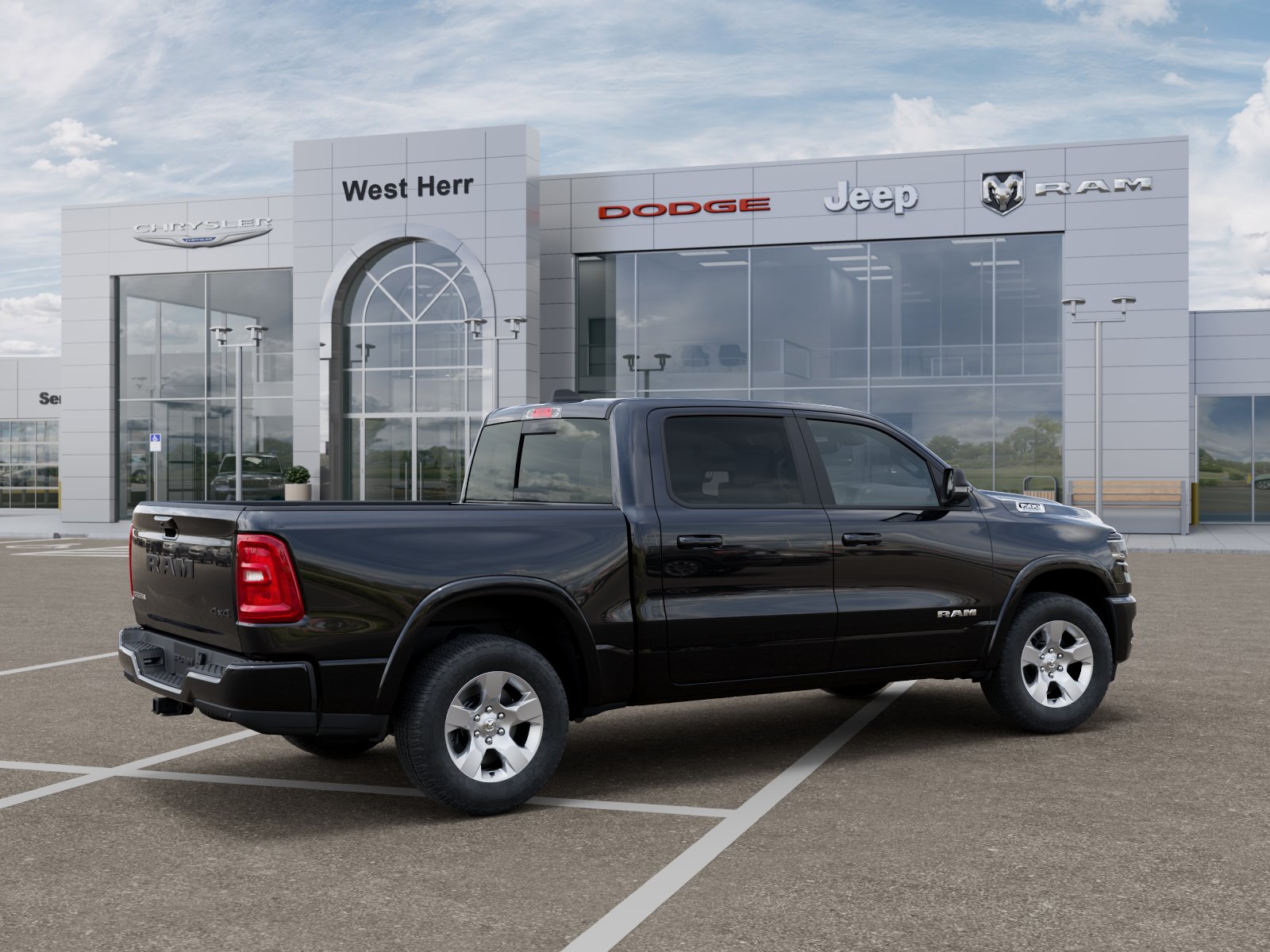 New 2026 Diamond Black Crystal Pearl-Coat Exterior Paint RAM Big Horn/Lone Star image 54