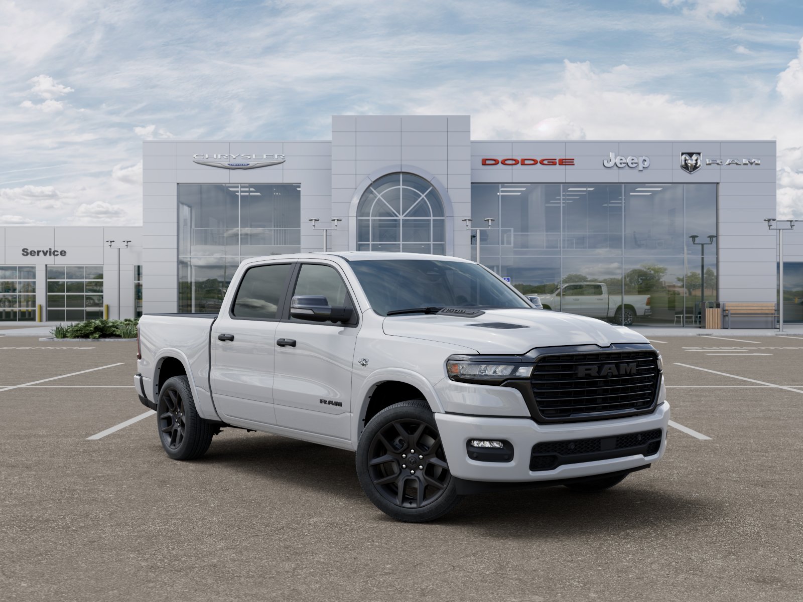 New 2026 Bright White Clear-Coat Exterior Paint RAM Laramie image 31