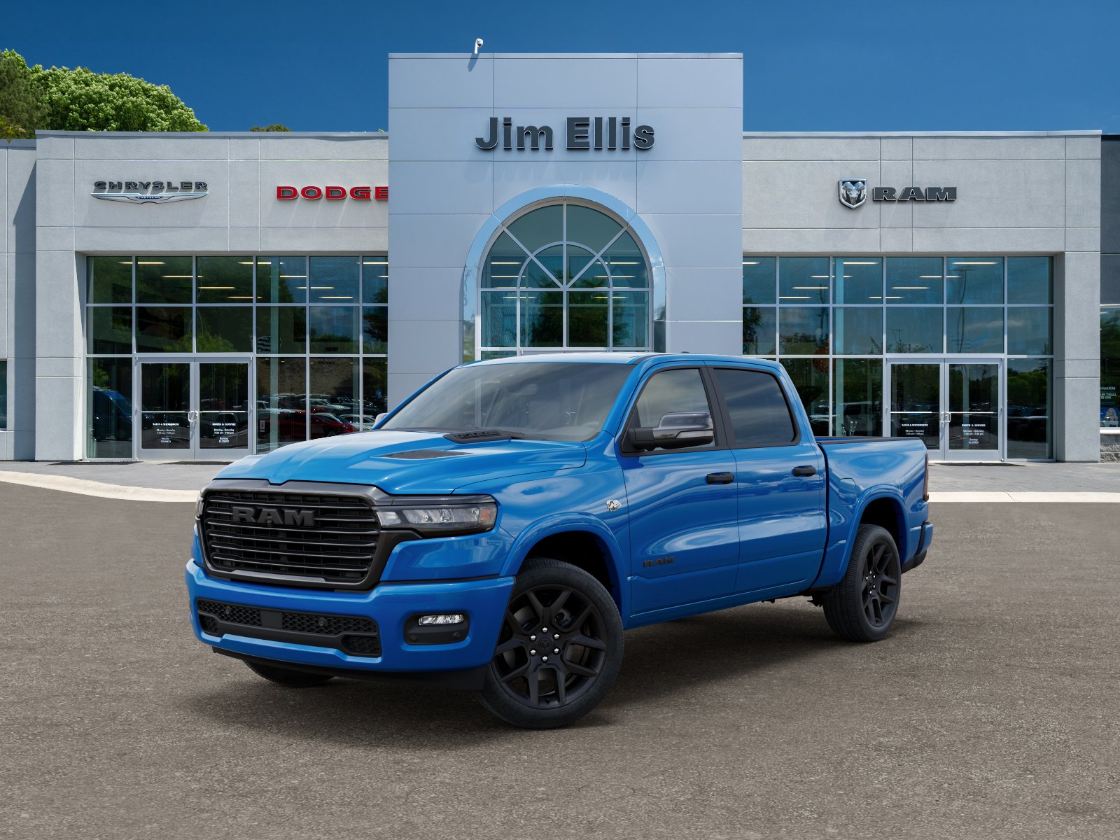 New 2026 Hydro Blue Pearl-Coat Exterior Paint RAM Laramie image 27
