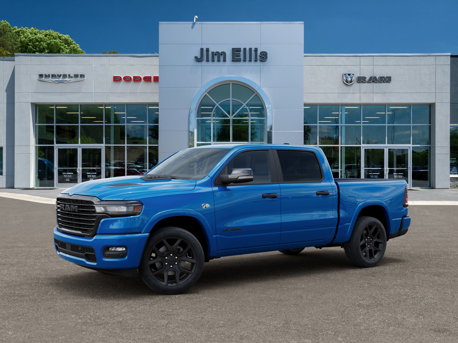 New 2026 Hydro Blue Pearl-Coat Exterior Paint RAM Laramie image 28