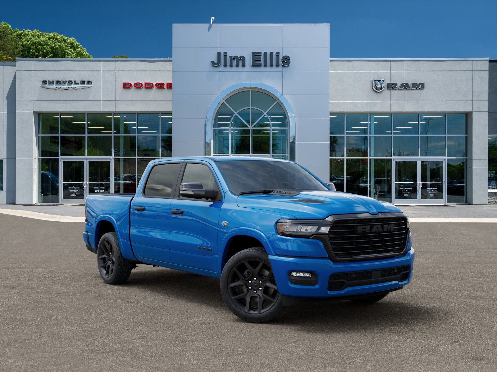 New 2026 Hydro Blue Pearl-Coat Exterior Paint RAM Laramie image 31