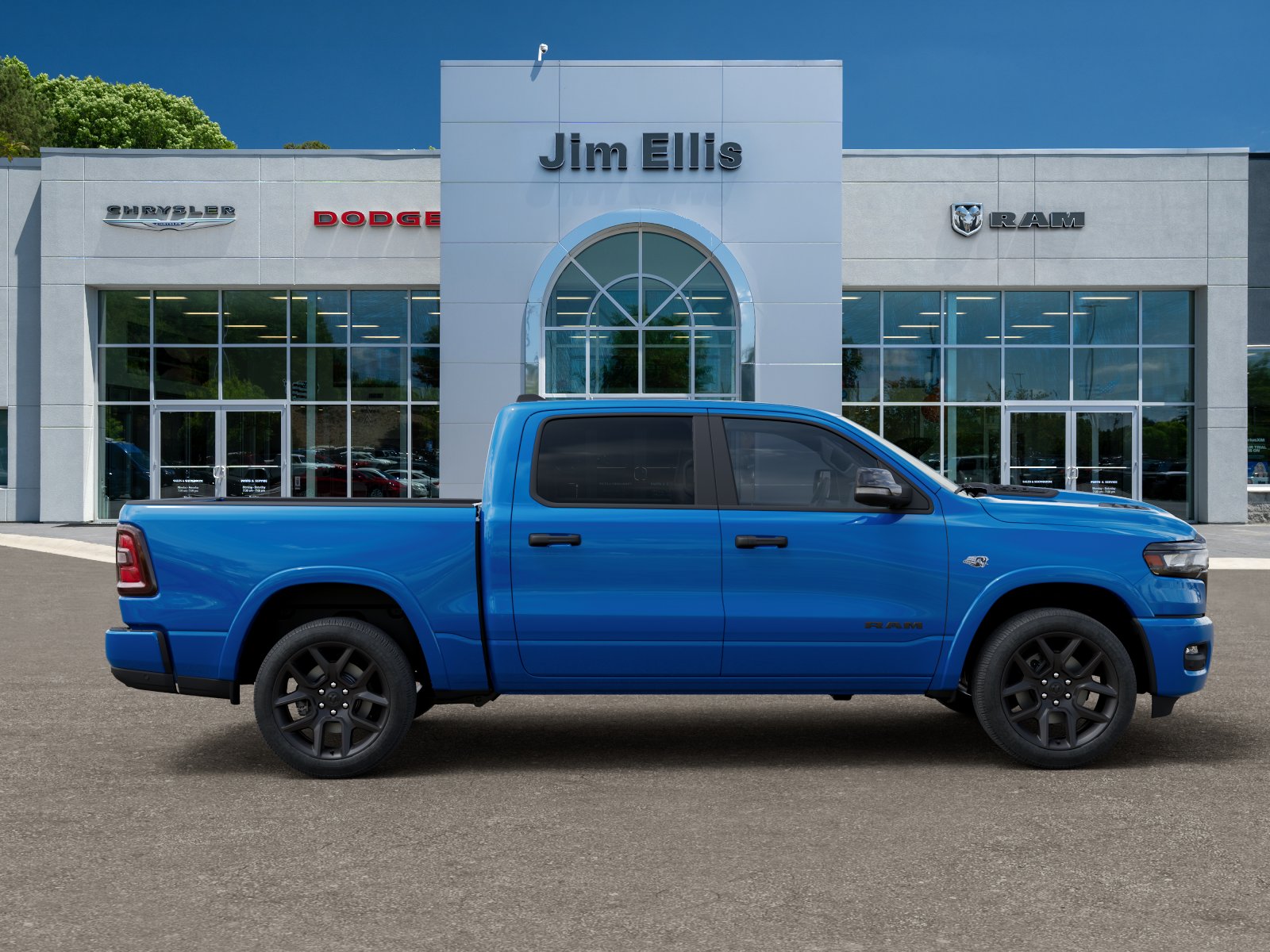 New 2026 Hydro Blue Pearl-Coat Exterior Paint RAM Laramie image 47