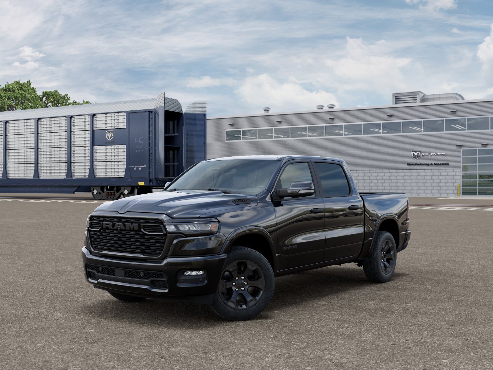 New 2026 Diamond Black Crystal Pearlcoat RAM Big Horn image 2