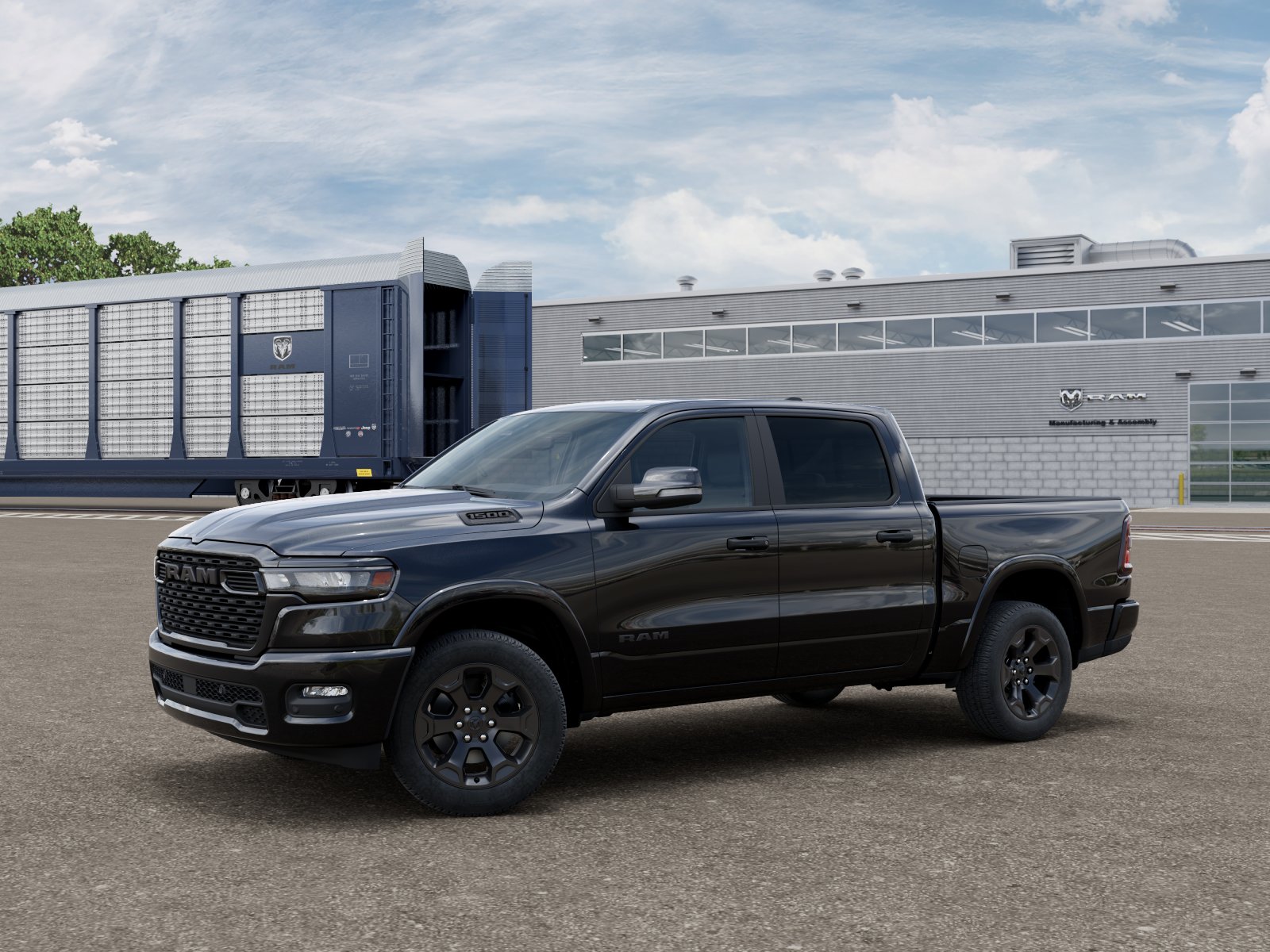 New 2026 Diamond Black Crystal Pearlcoat RAM Big Horn image 3