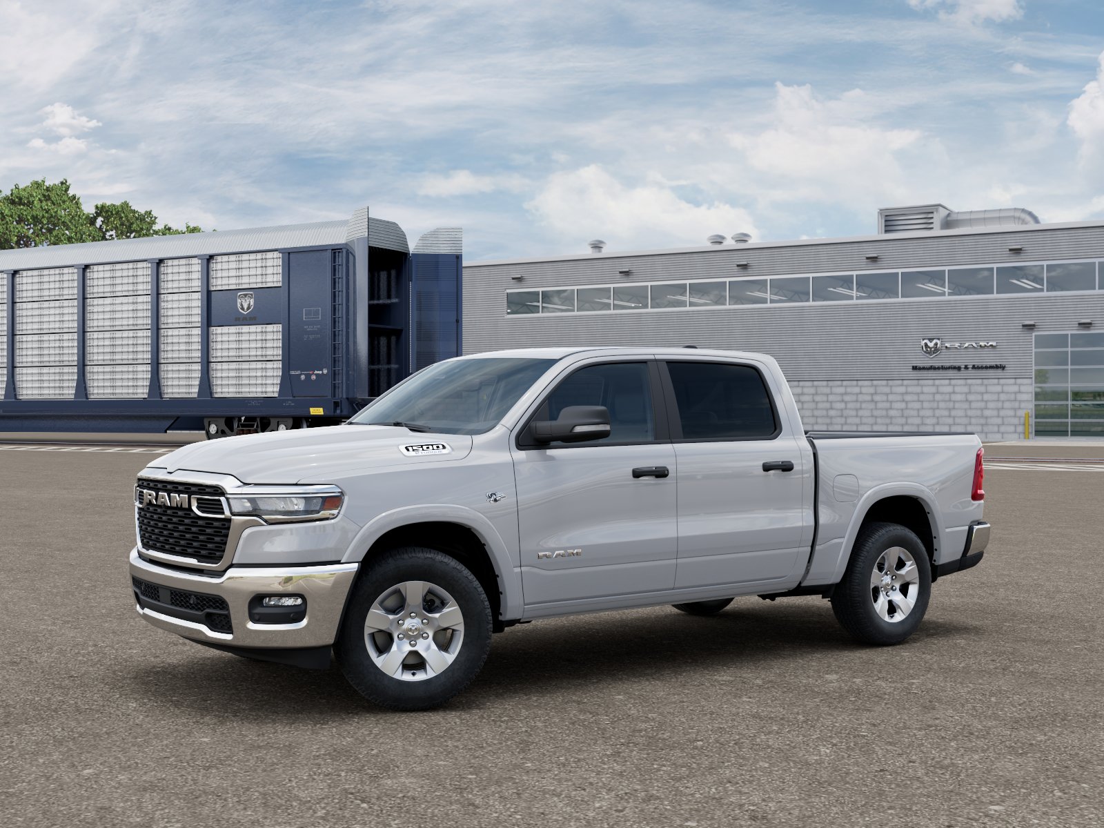 New 2026 Bright White Clear-Coat Exteri Ram RAM 1500 BIG HORN CREW CAB 4X4 image 2