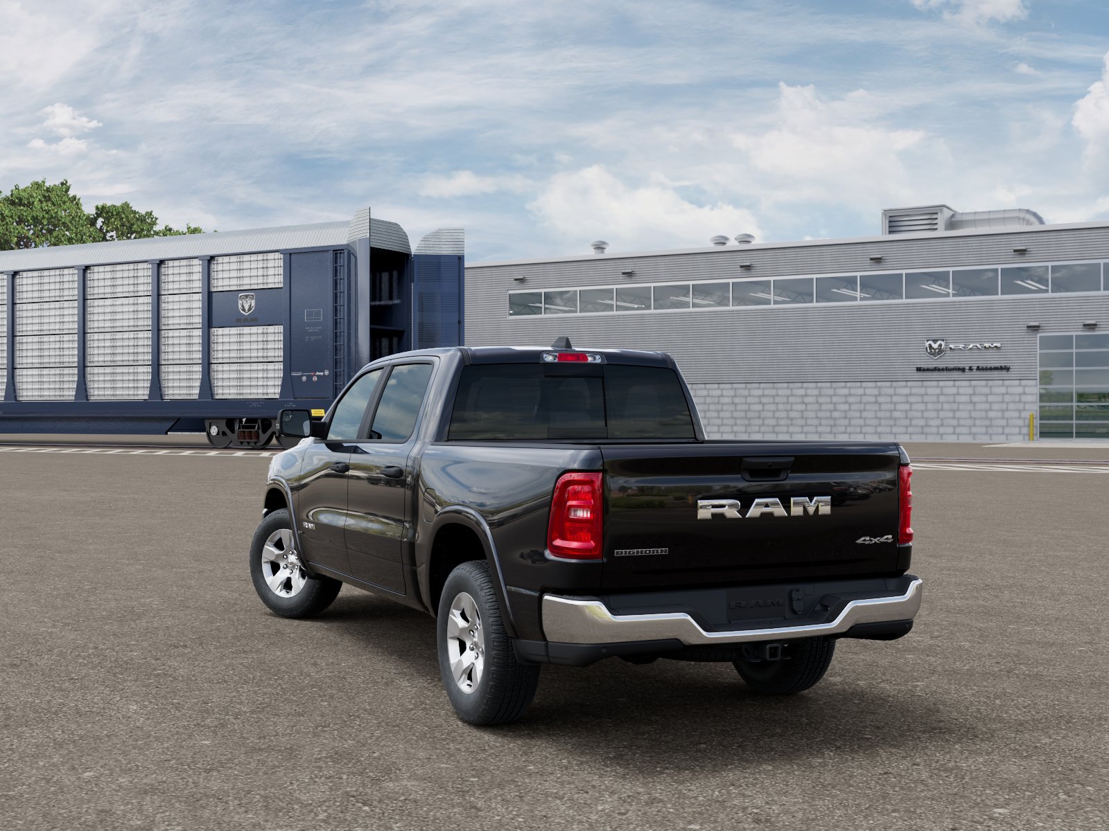 New 2026 Diamond Black Crystal Pearl-Coat Exterior Paint RAM RAM 1500 BIG HORN CREW CAB 4X4 image 103