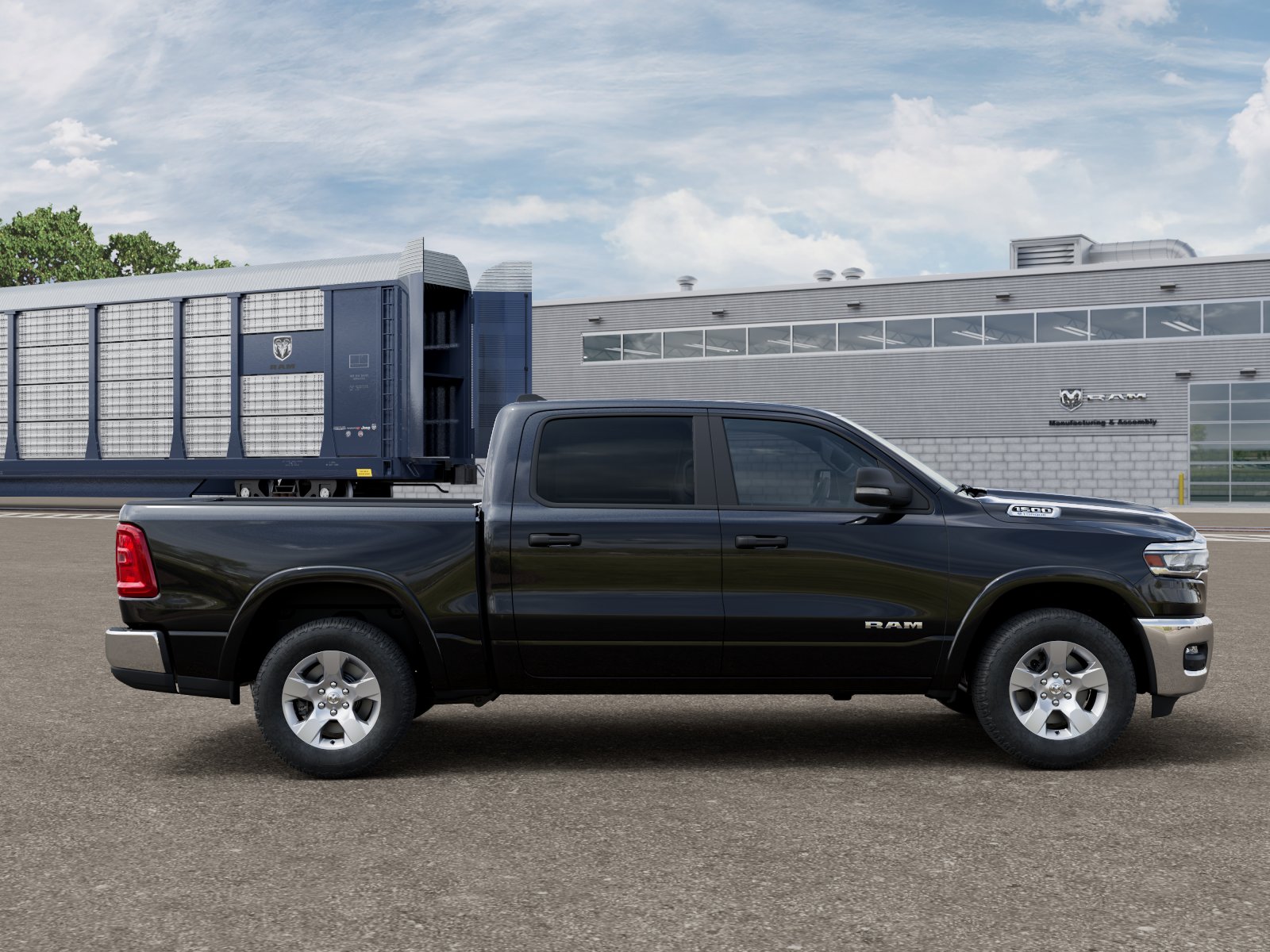 New 2026 Diamond Black Crystal Pearl-Coat Exterior Paint RAM RAM 1500 BIG HORN CREW CAB 4X4 image 121