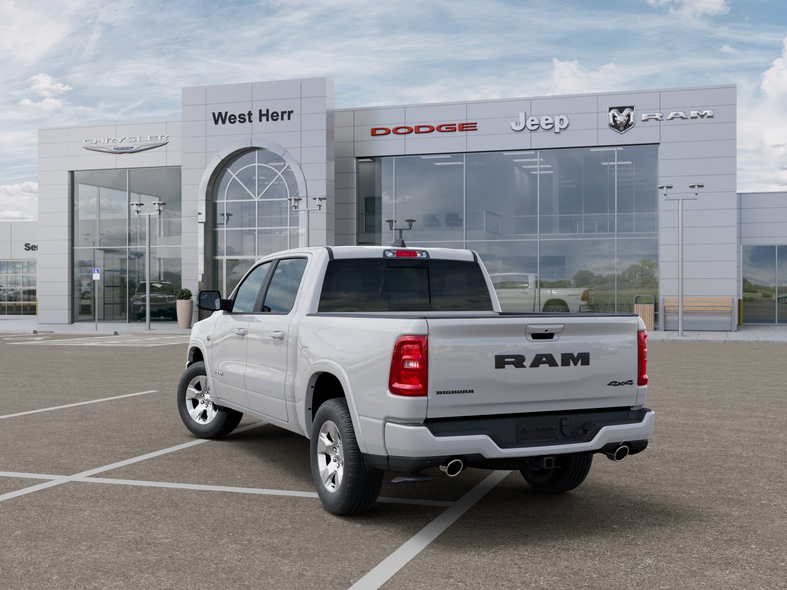 New 2026 Bright White Clear-Coat Exterior Paint RAM RAM 1500 BIG HORN CREW CAB 4X4 image 103