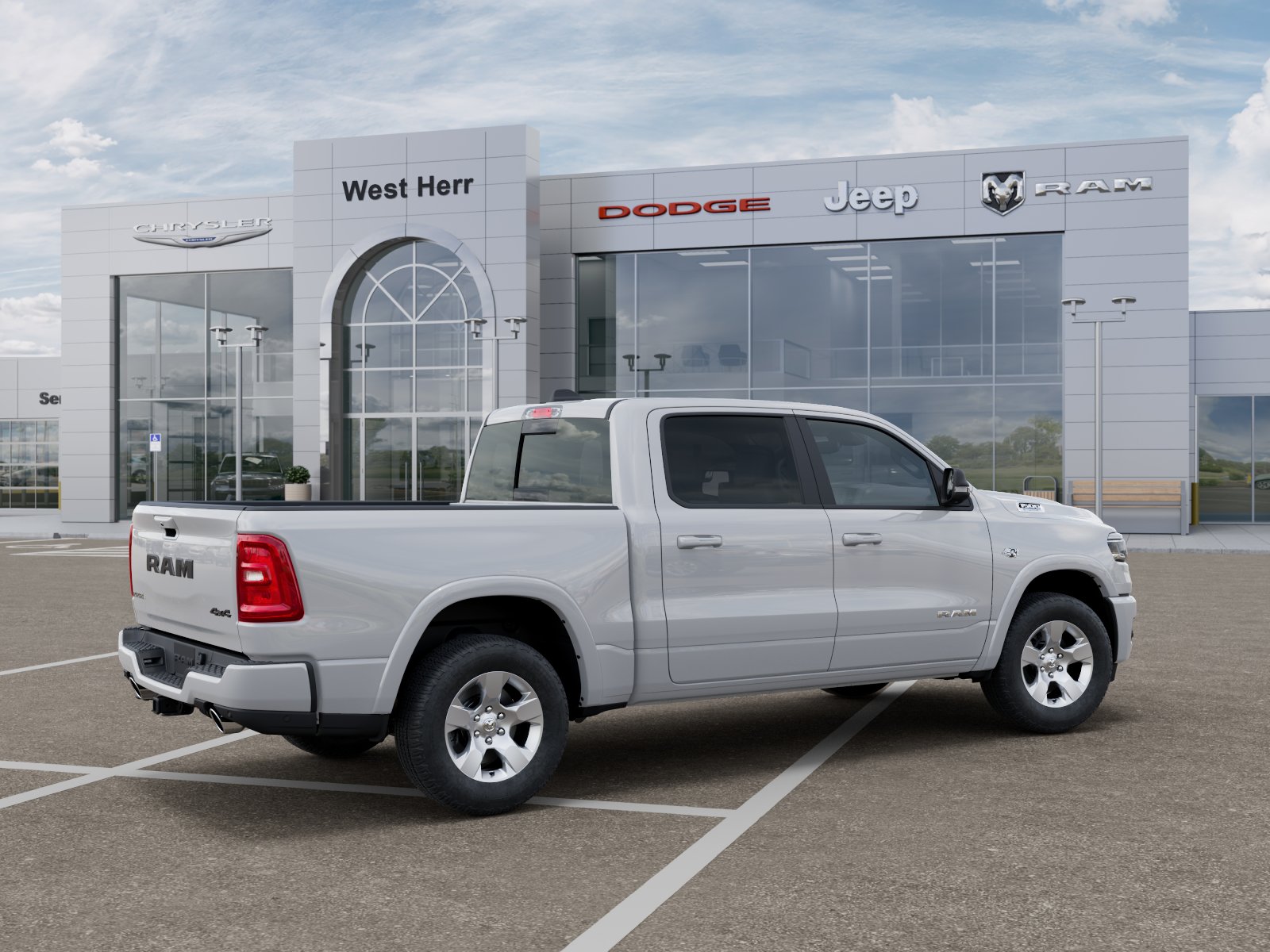 New 2026 Bright White Clear-Coat Exterior Paint RAM RAM 1500 BIG HORN CREW CAB 4X4 image 104