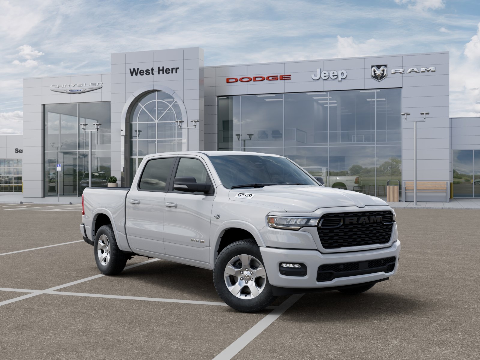 New 2026 Bright White Clear-Coat Exterior Paint RAM RAM 1500 BIG HORN CREW CAB 4X4 image 105