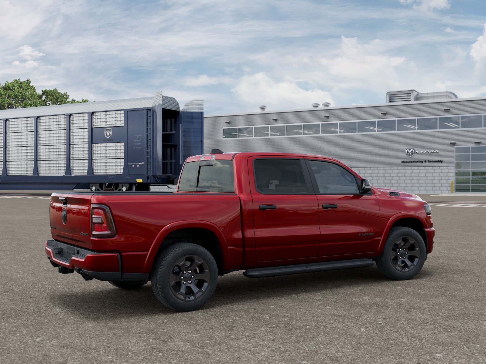 New 2026 Molten Red Pearl-Coat Exterior Paint RAM BIG HORN image 4