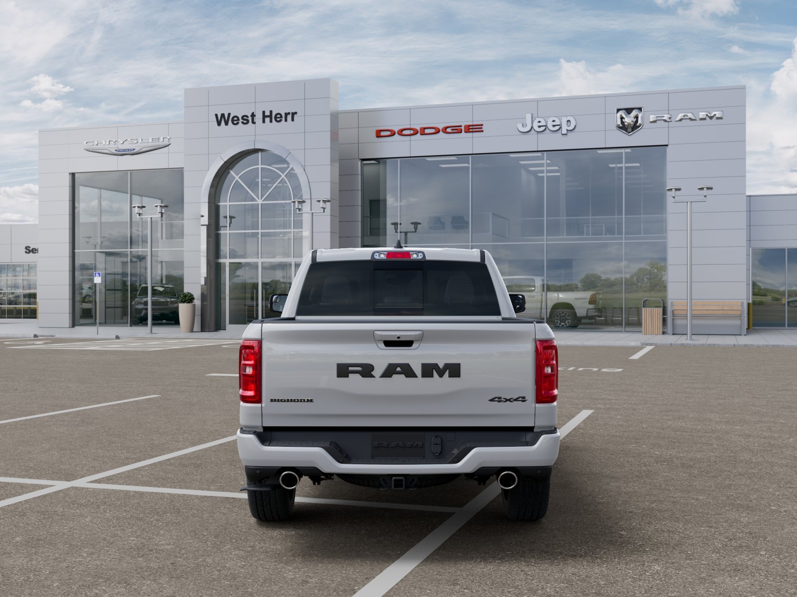 New 2026 Bright White Clear-Coat Exterior Paint RAM RAM 1500 BIG HORN CREW CAB 4X4 image 107