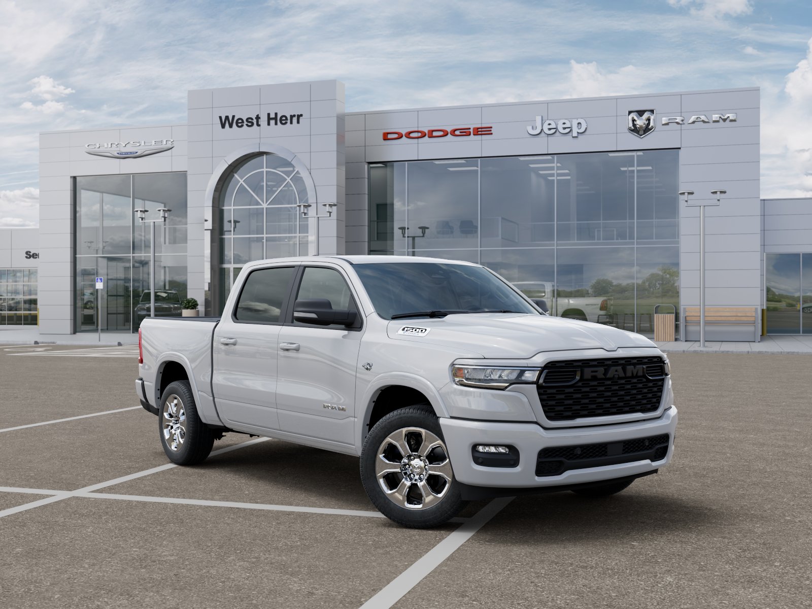 New 2026 Bright White Clear-Coat Exterior Paint RAM RAM 1500 BIG HORN CREW CAB 4X4 image 105