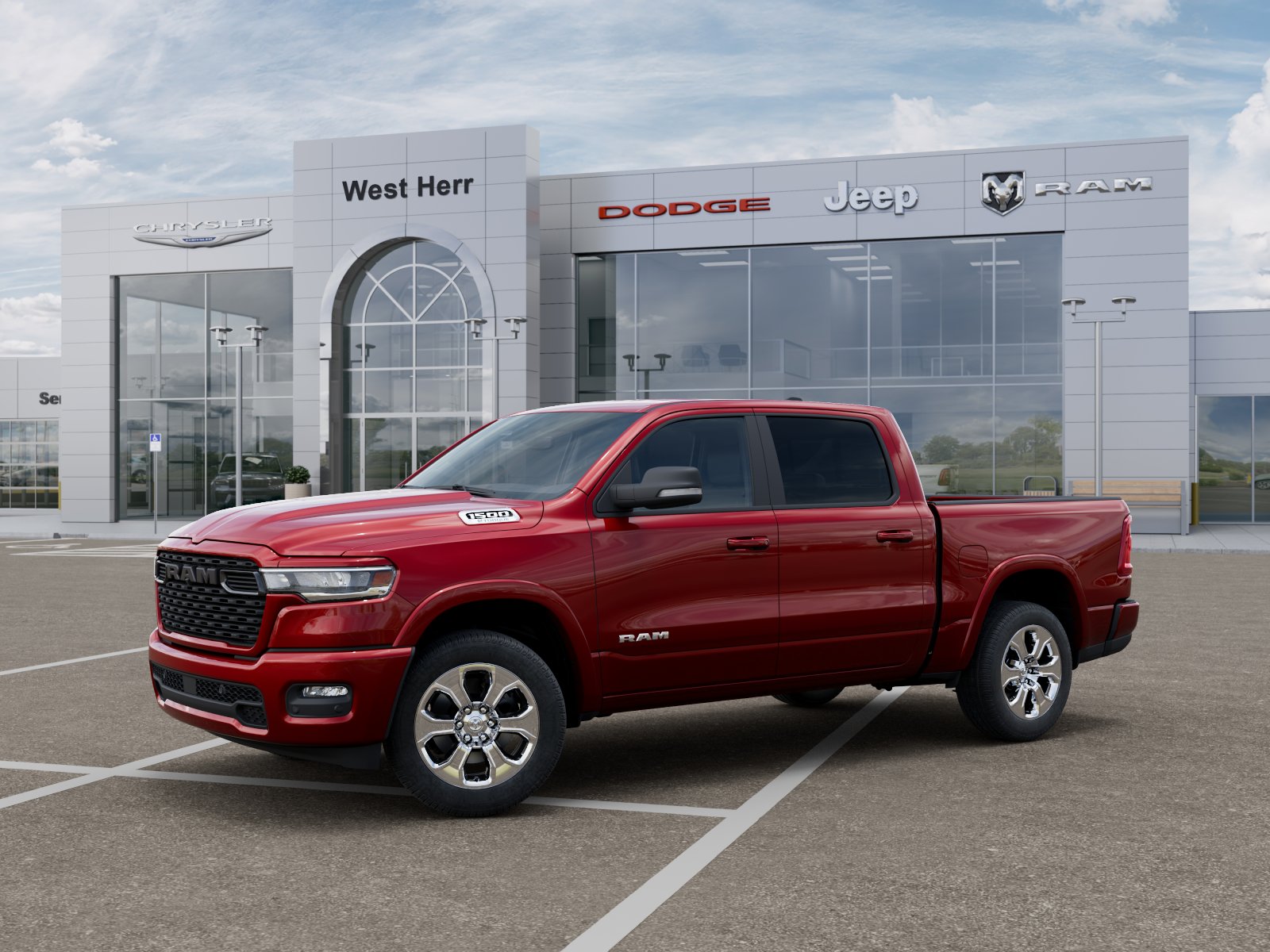 New 2026 Molten Red Pearl-Coat Exterior Paint RAM Big Horn/Lone Star image 14