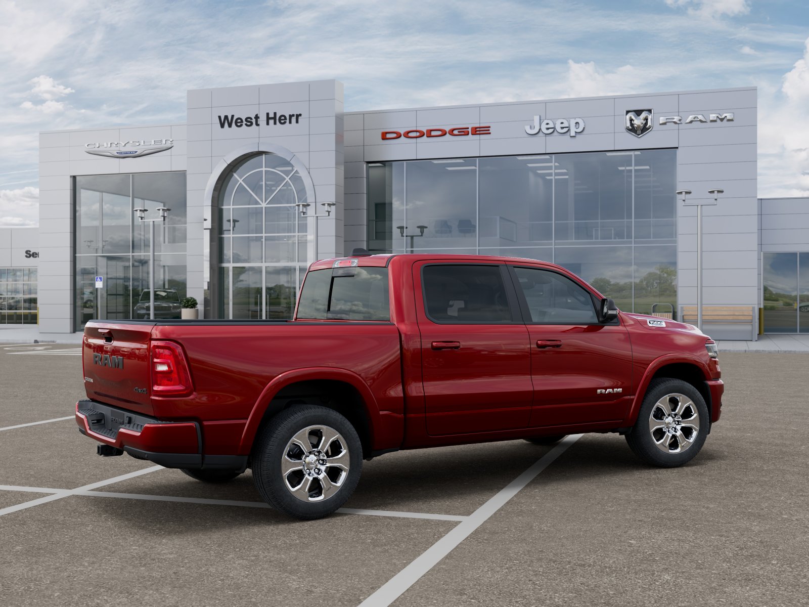 New 2026 Molten Red Pearl-Coat Exterior Paint RAM Big Horn/Lone Star image 16