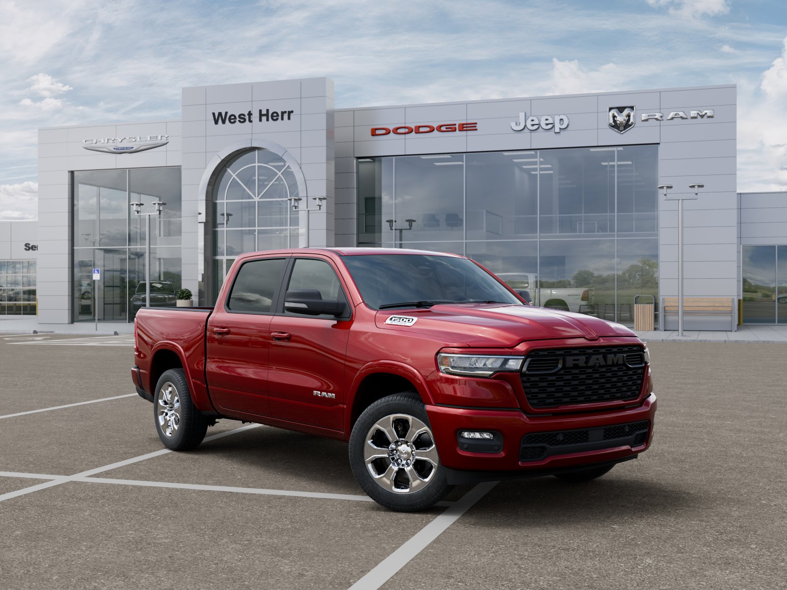 New 2026 Molten Red Pearl-Coat Exterior Paint RAM Big Horn/Lone Star image 17
