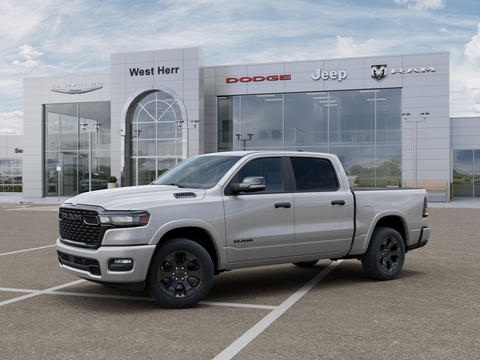 New 2026 Silver Zynith Exterior Paint Ram RAM 1500 BIG HORN CREW CAB 4X4 image 2