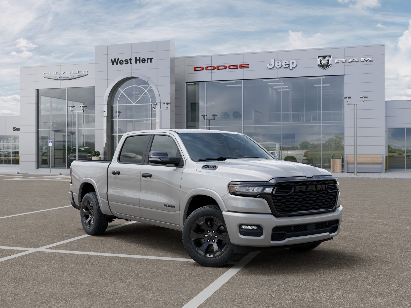 New 2026 Silver Zynith Exterior Paint Ram RAM 1500 BIG HORN CREW CAB 4X4 image 5