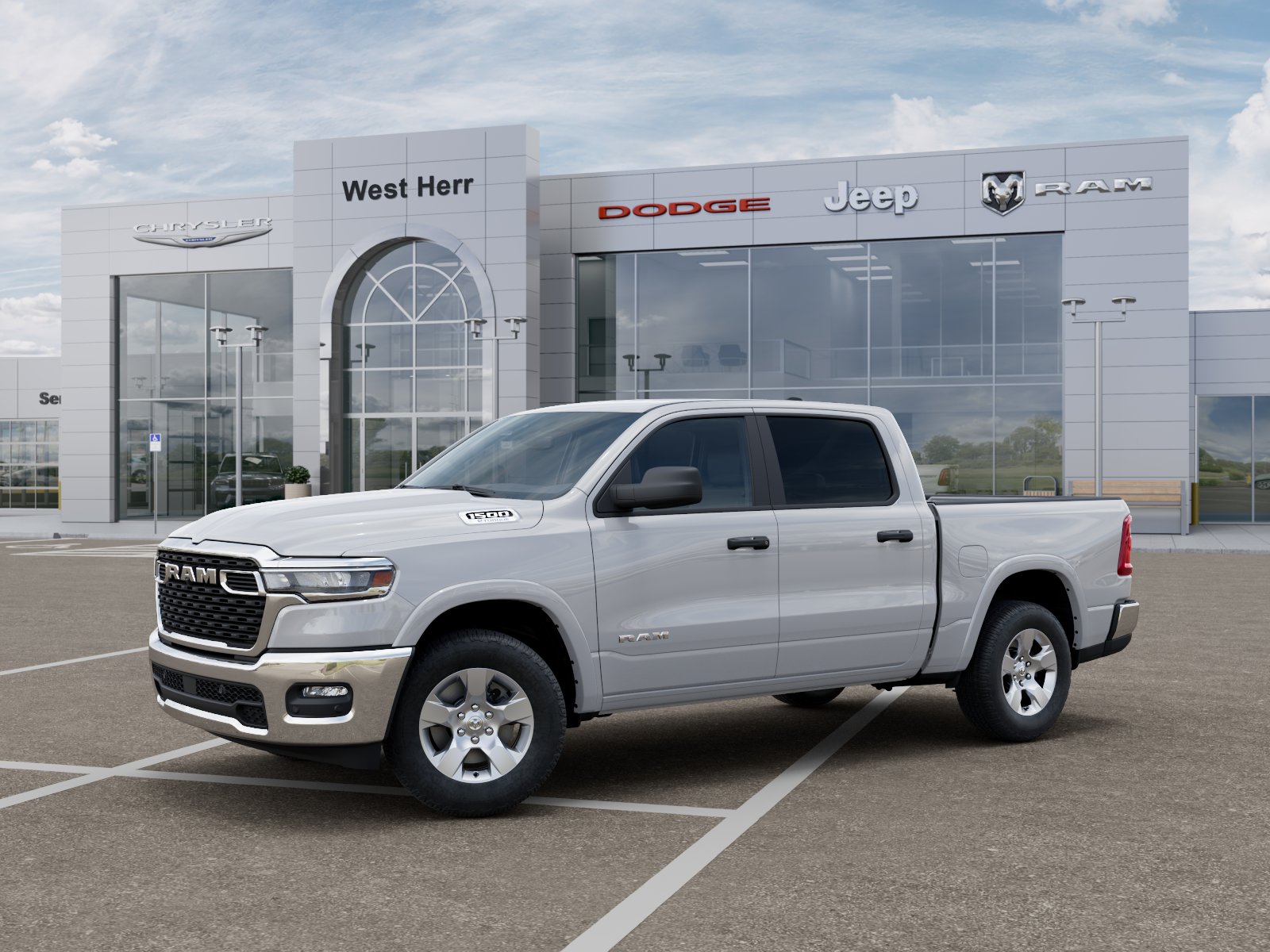 New 2026 Bright White Clear-Coat Exterior Paint RAM RAM 1500 BIG HORN CREW CAB 4X4 image 28