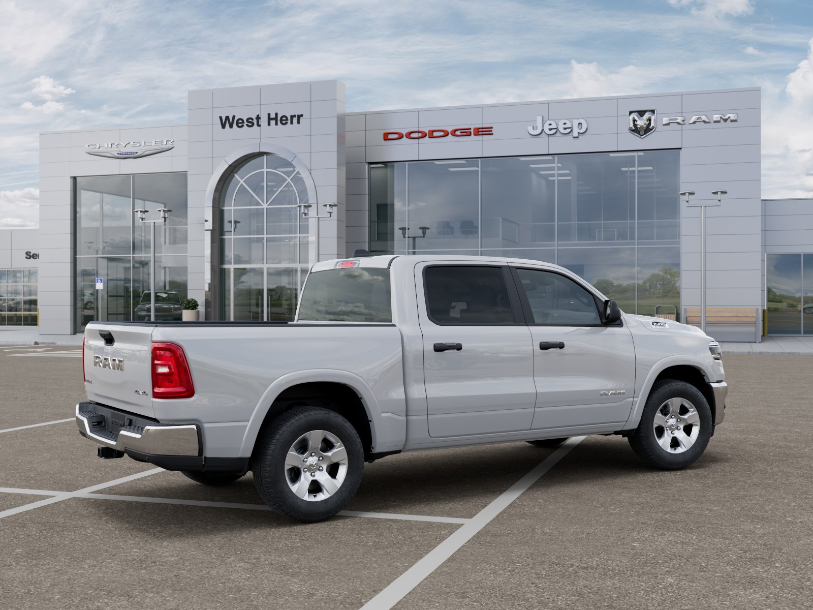 New 2026 Bright White Clear-Coat Exterior Paint RAM RAM 1500 BIG HORN CREW CAB 4X4 image 30
