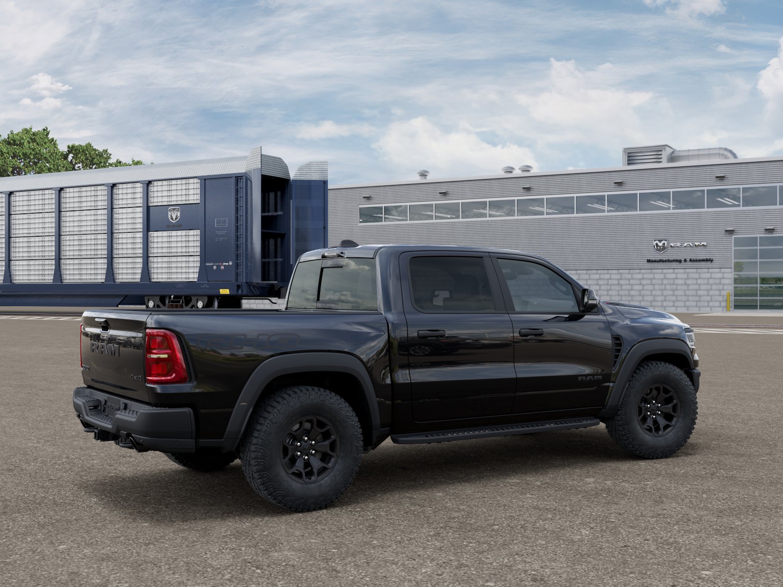 New 2026 Diamond Black Crystal Pearl-Coat Exterior Paint RAM RHO image 2