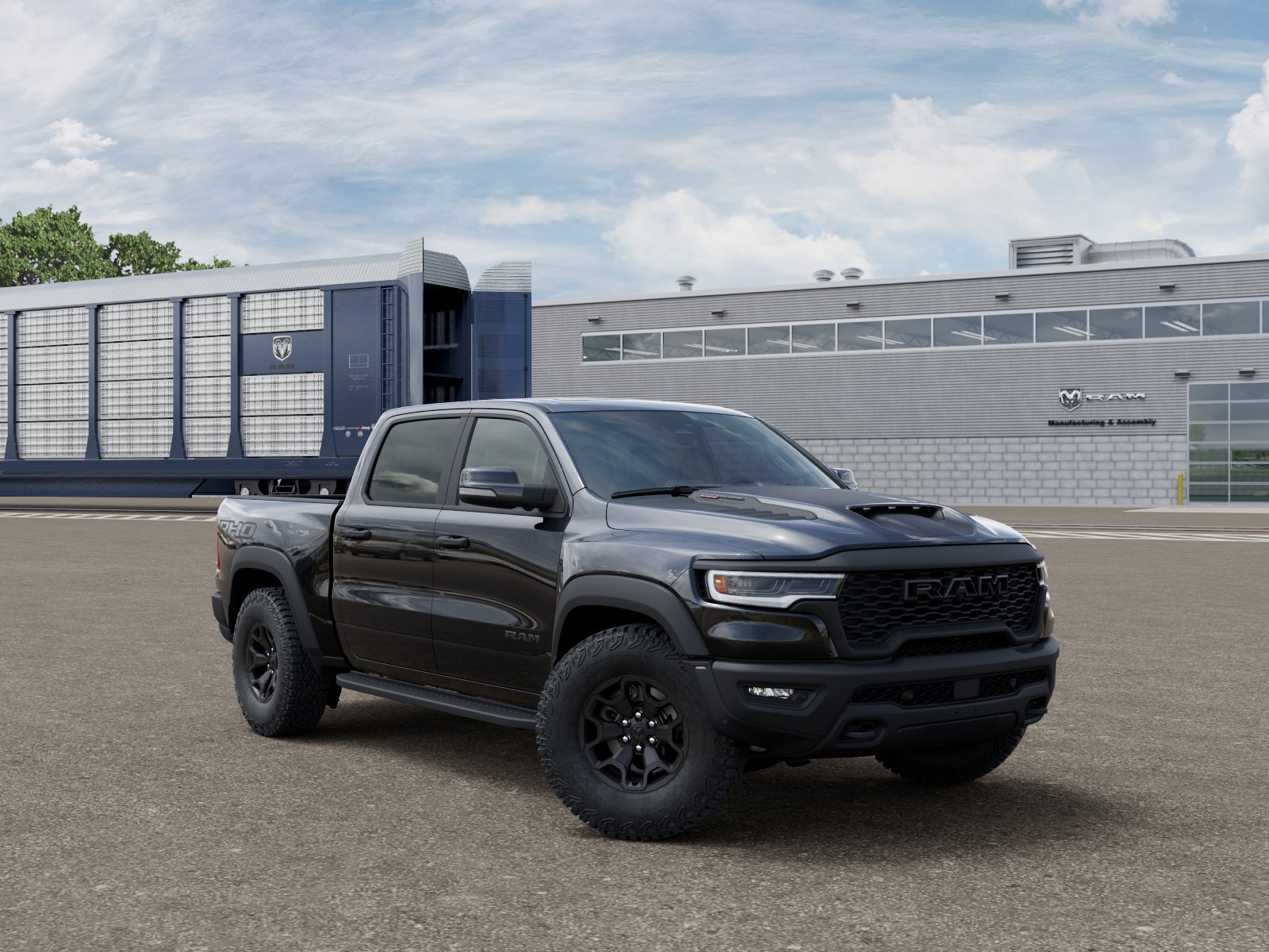 New 2026 Diamond Black Crystal Pearl-Coat Exterior Paint RAM RHO image 3
