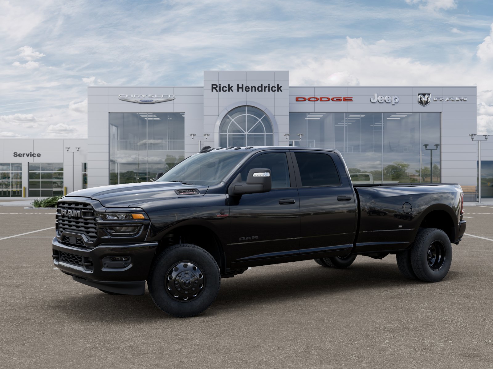 New 2026 Diamond Black Crystal Pearl-Coat Exterior Paint RAM Big Horn image 3