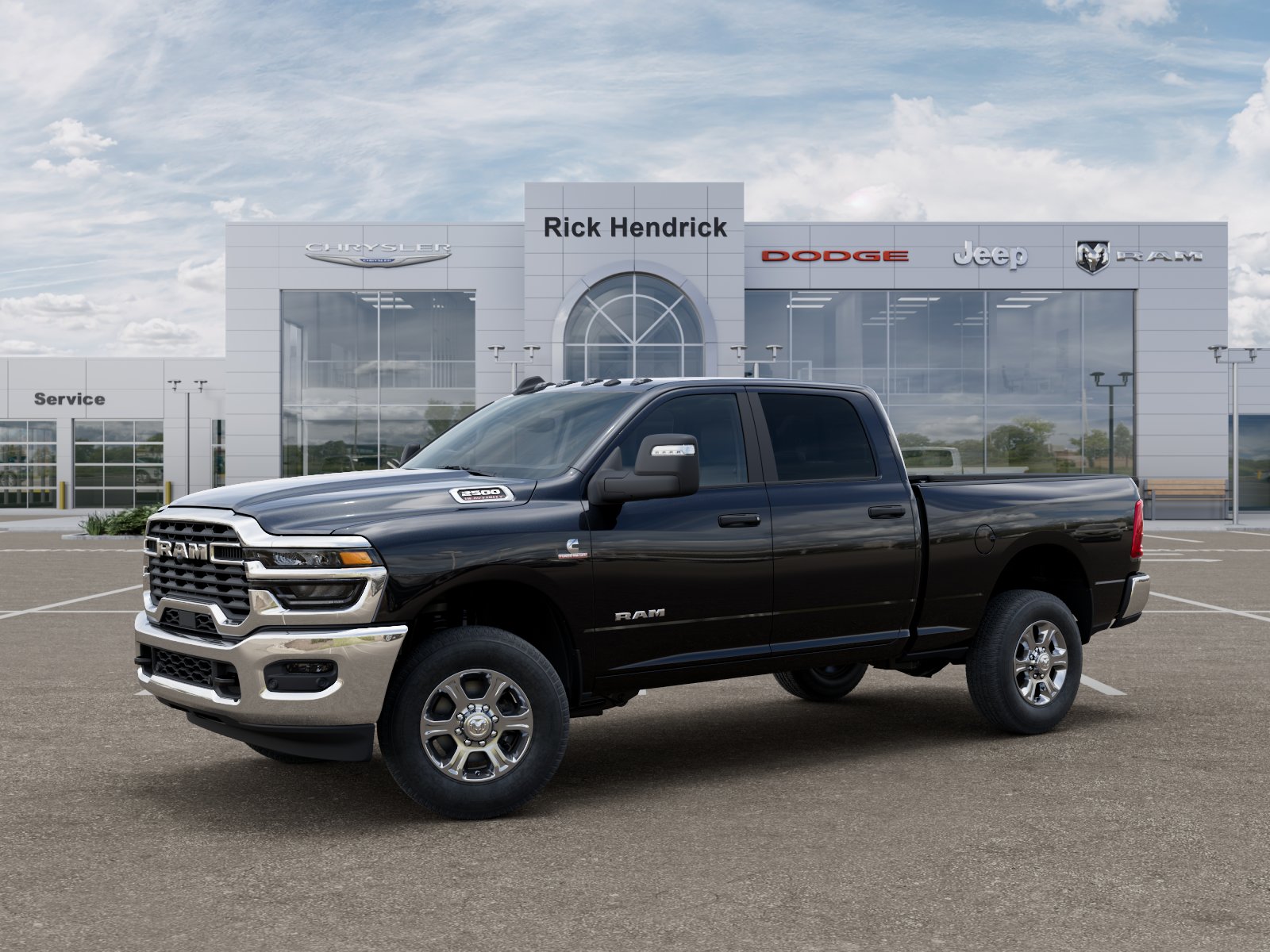 New 2026 Diamond Black Crystal Pearl-Coat Exterior Paint RAM Big Horn image 37