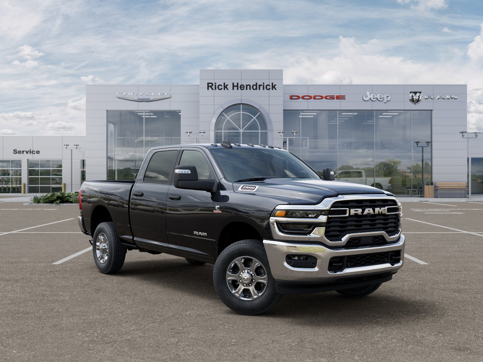 New 2026 Diamond Black Crystal Pearl-Coat Exterior Paint RAM Big Horn image 35