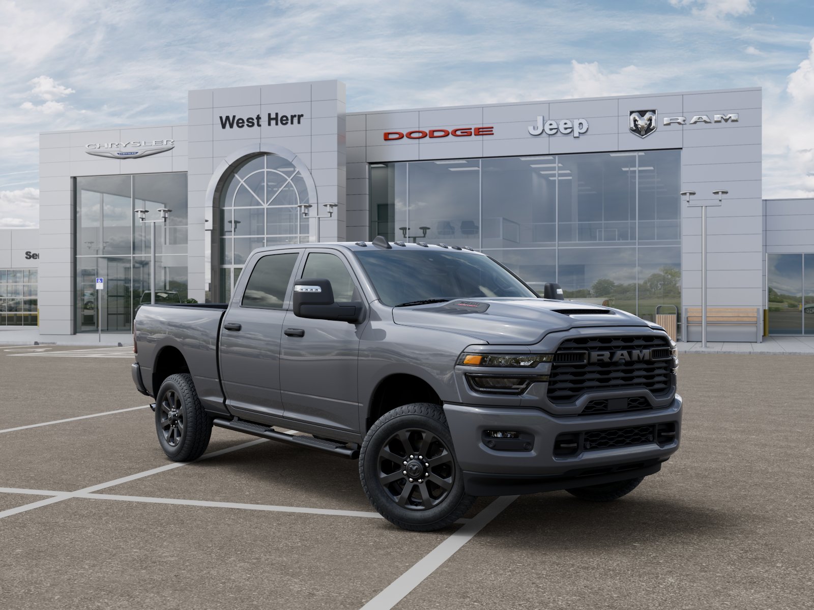 New 2026 Ceramic Gray Clear-Coat Exterior Paint RAM RAM 2500 BLACK EXPRESS CREW CA image 105