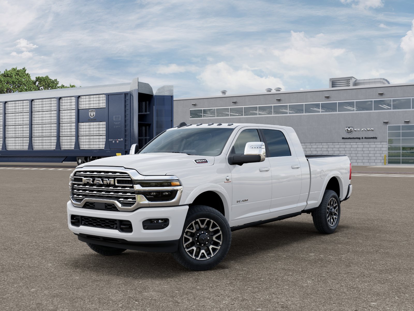 New 2026 Bright White Clear-Coat Exterior Paint RAM Longhorn image 2