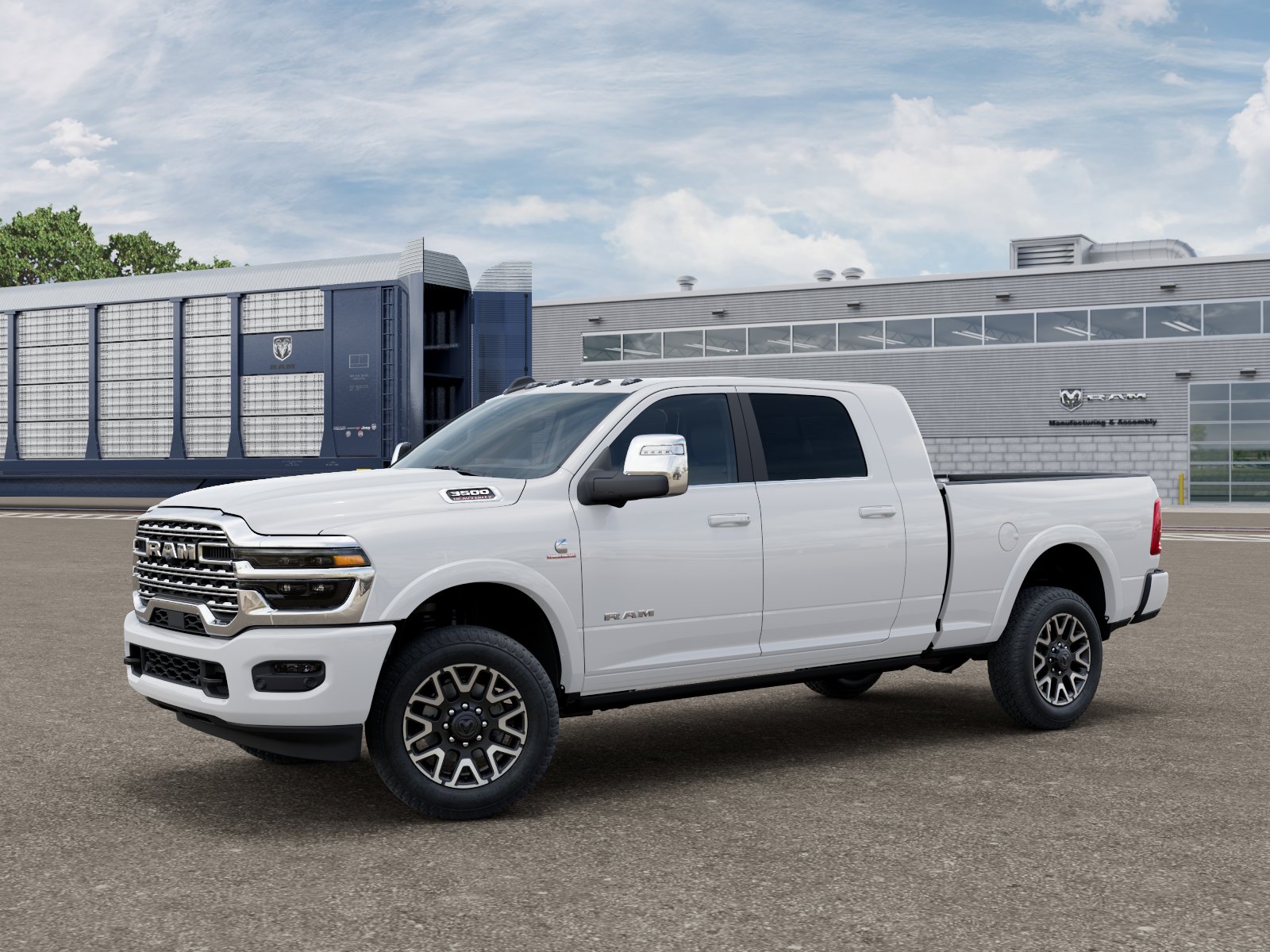 New 2026 Bright White Clear-Coat Exterior Paint RAM Longhorn image 3