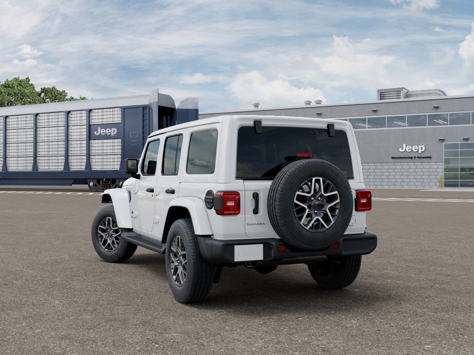 New 2026 Bright White Clear-Coat Exterior Paint Jeep Sahara image 4