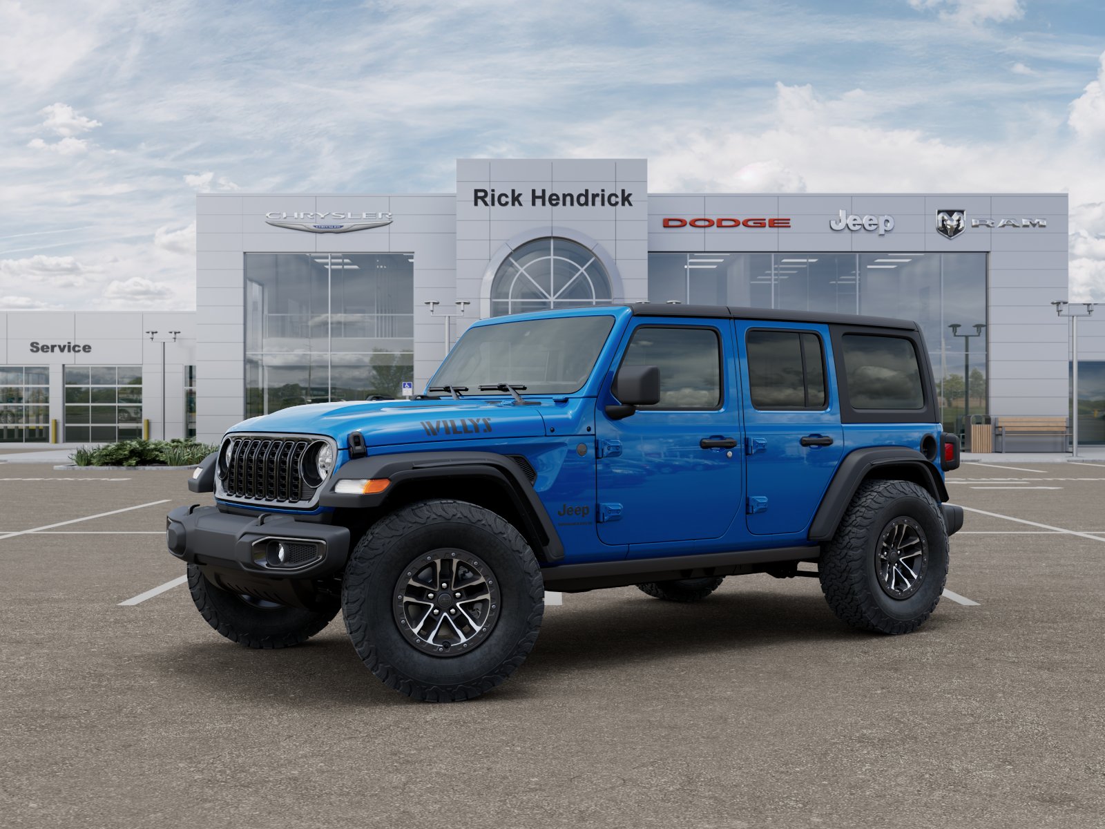 New 2026 Hydro Blue Pearl-Coat Exterior Paint Jeep Willys image 37