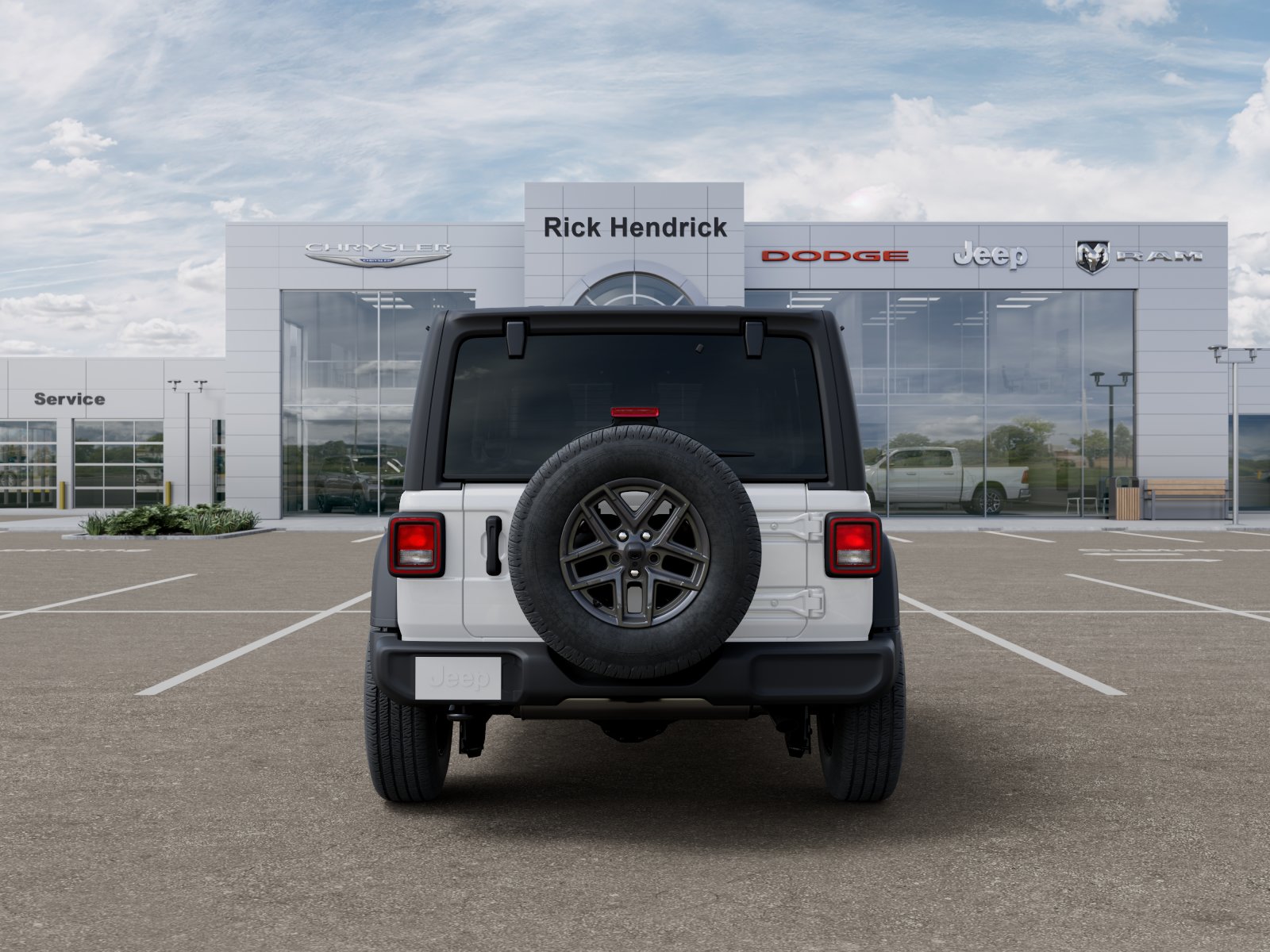 New 2026 Bright White Clear-Coat Exterior Paint Jeep Sport S image 41