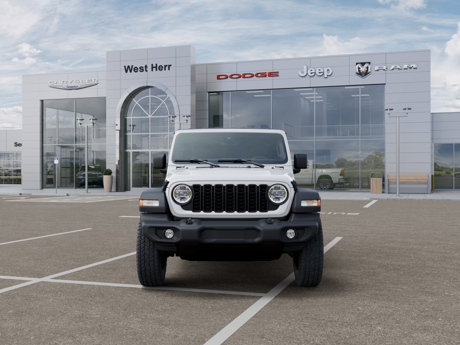 New 2026 Bright White Clear-Coat Exterior Paint Jeep Sport S image 18