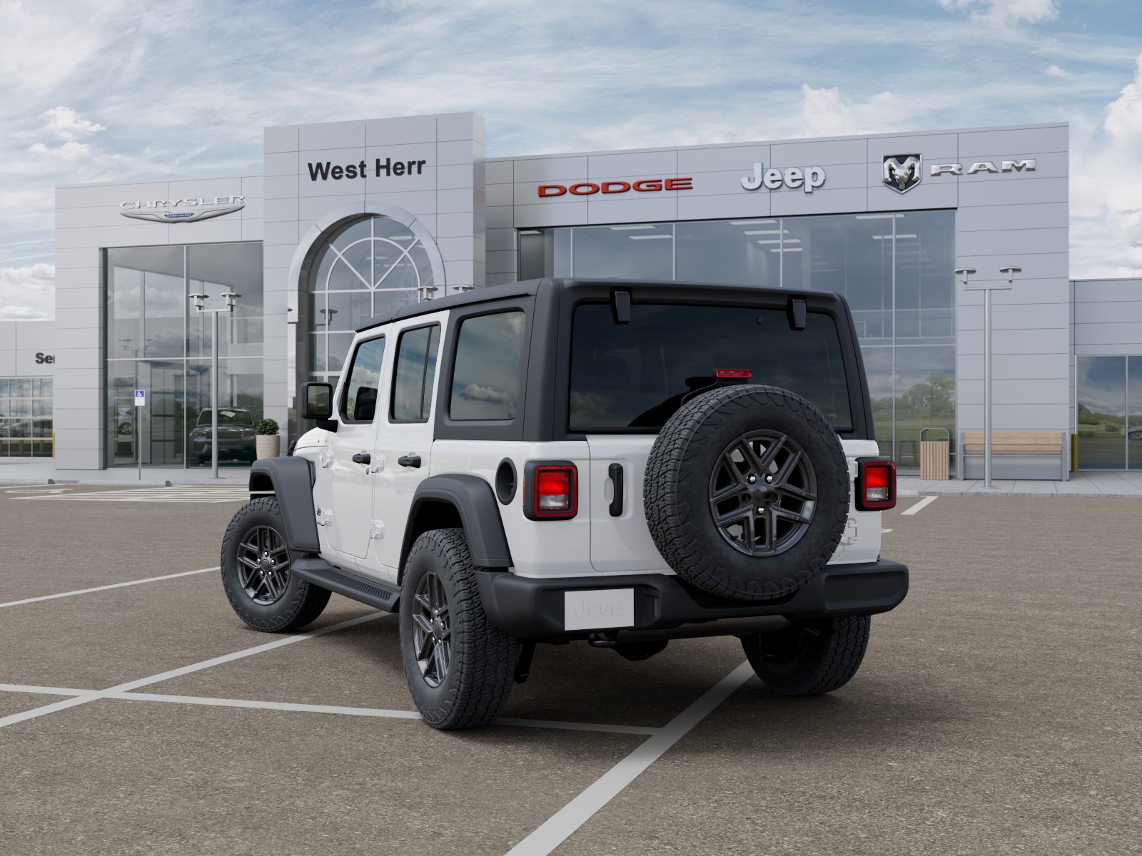 New 2026 Bright White Clear-Coat Exterior Paint Jeep Sport S image 15