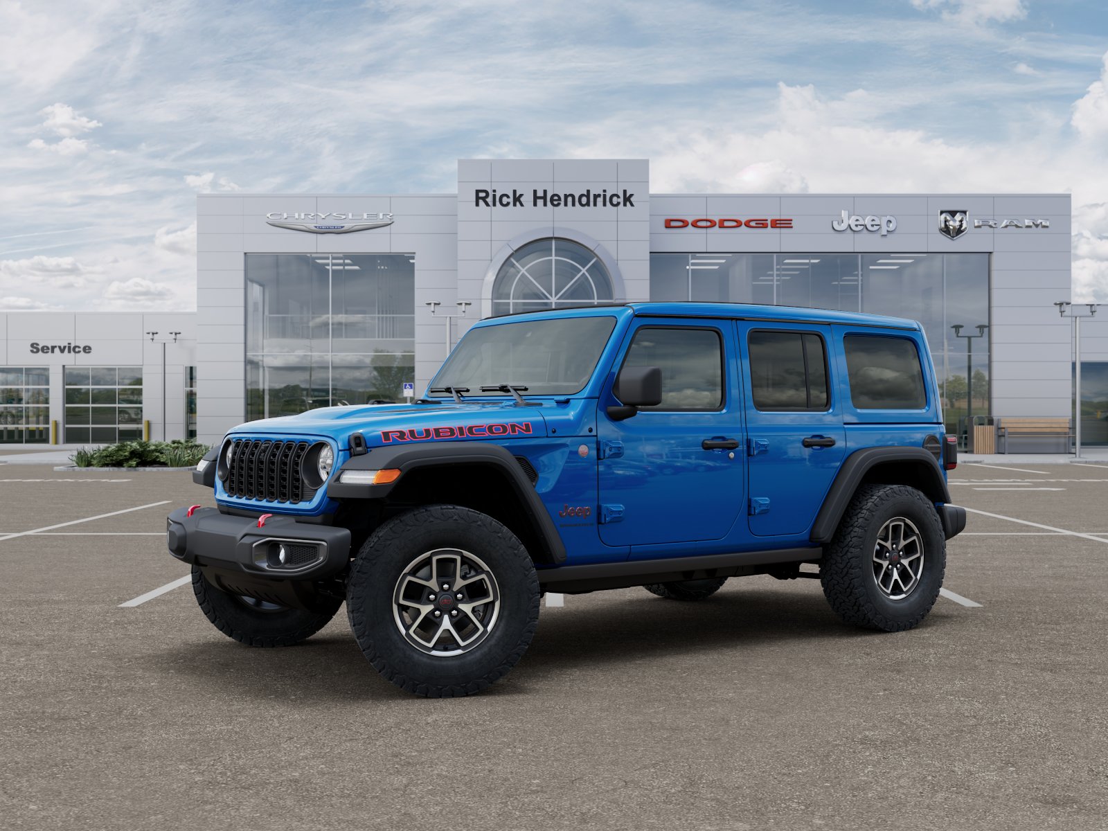 New 2026 Hydro Blue Pearl-Coat Exterior Paint Jeep Rubicon image 2