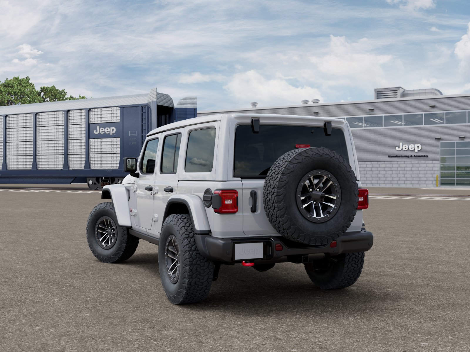New 2026 Bright White Clear-Coat Exterior Paint Jeep Rubicon X image 3