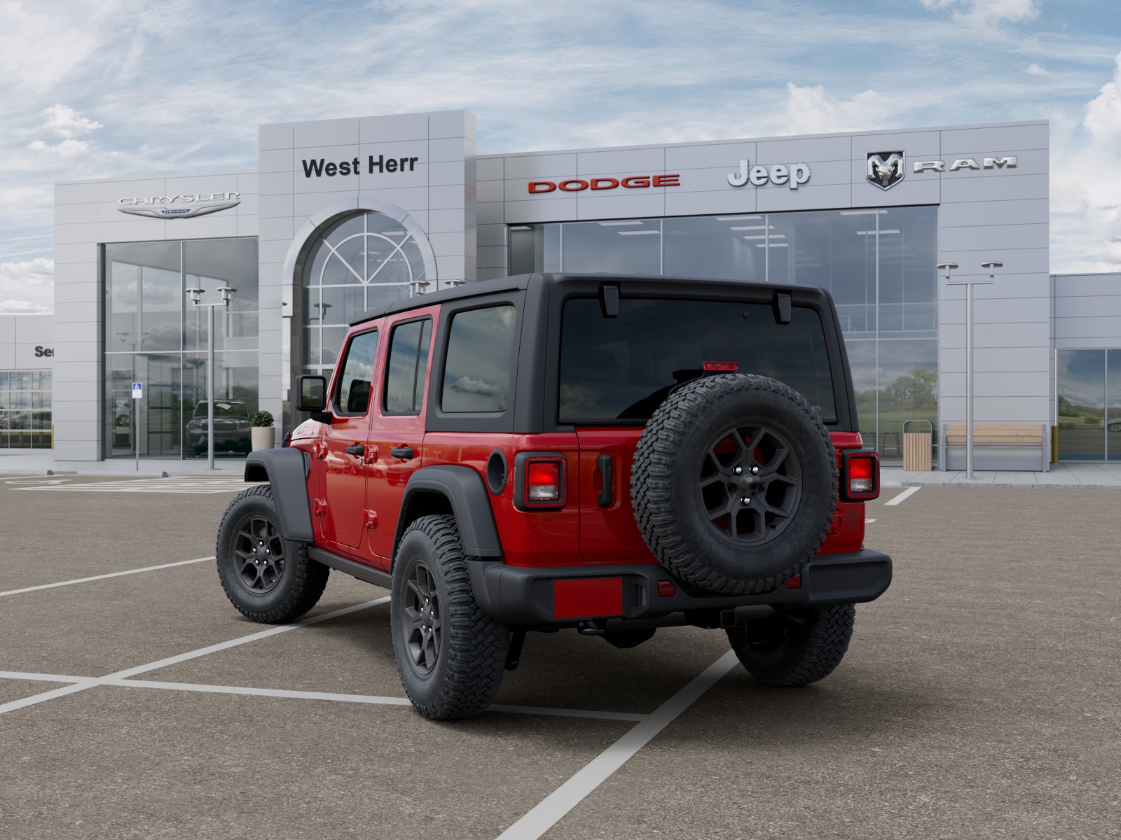 New 2026 Firecracker Red Clear-Coat Ext Jeep WRANGLER 4-DOOR WILLYS image 3