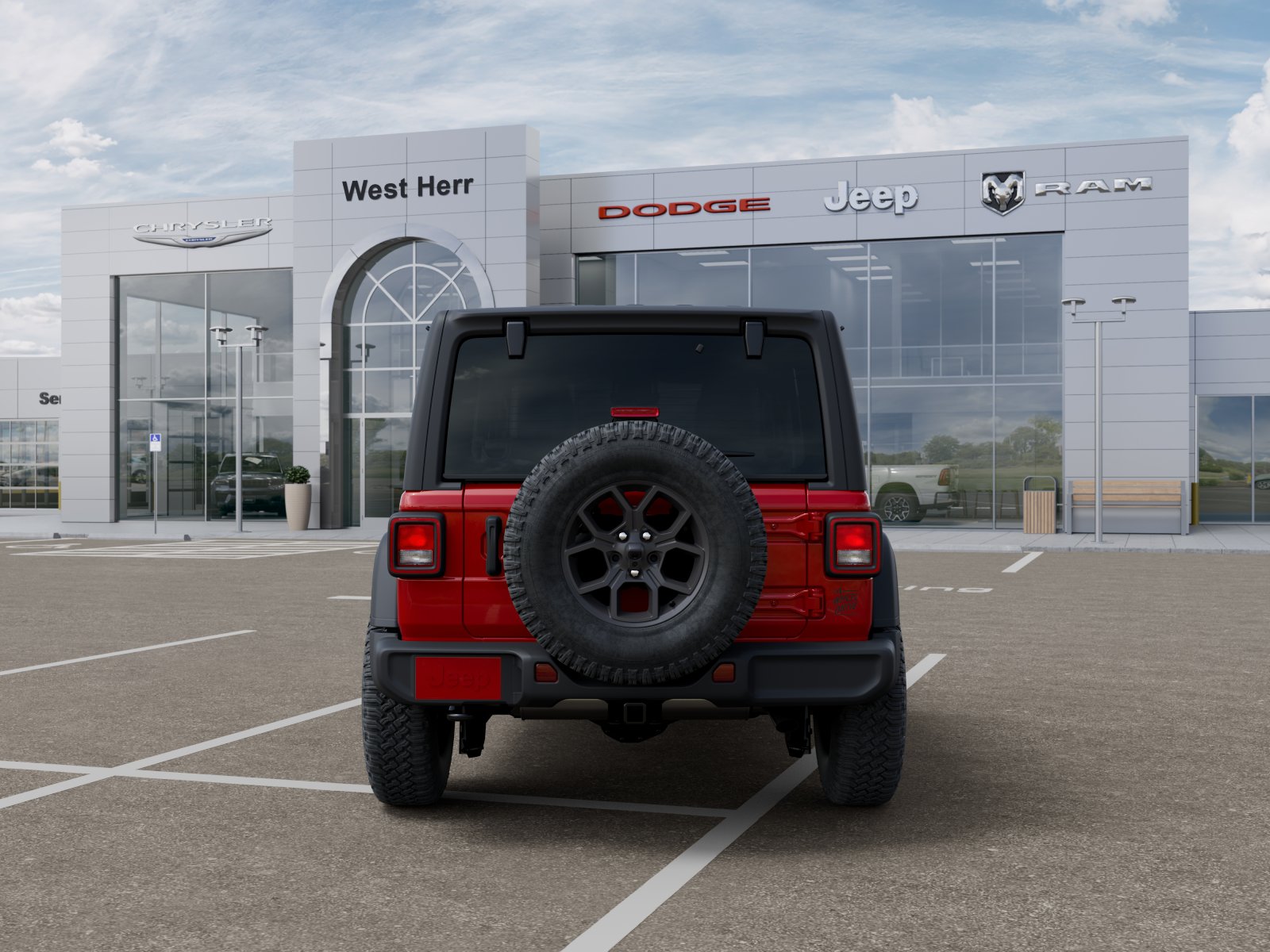 New 2026 Firecracker Red Clear-Coat Ext Jeep WRANGLER 4-DOOR WILLYS image 7