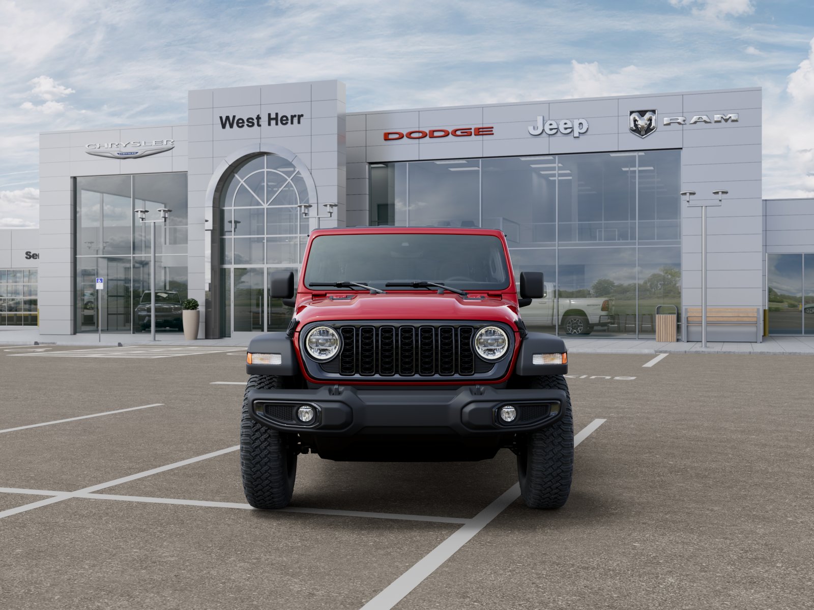 New 2026 Firecracker Red Clear-Coat Exterior Paint Jeep WRANGLER 4-DOOR WILLYS image 106