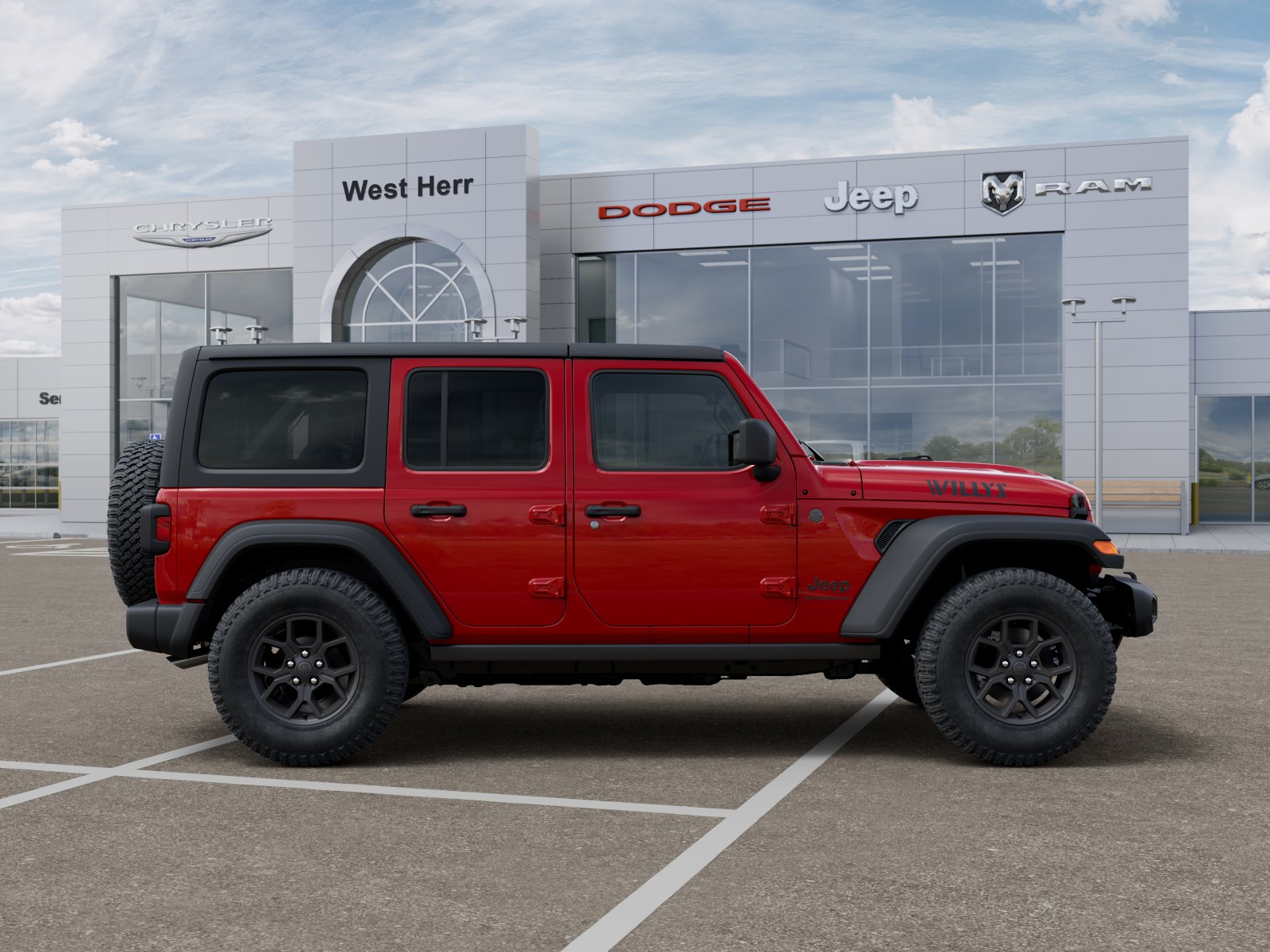 New 2026 Firecracker Red Clear-Coat Exterior Paint Jeep WRANGLER 4-DOOR WILLYS image 121