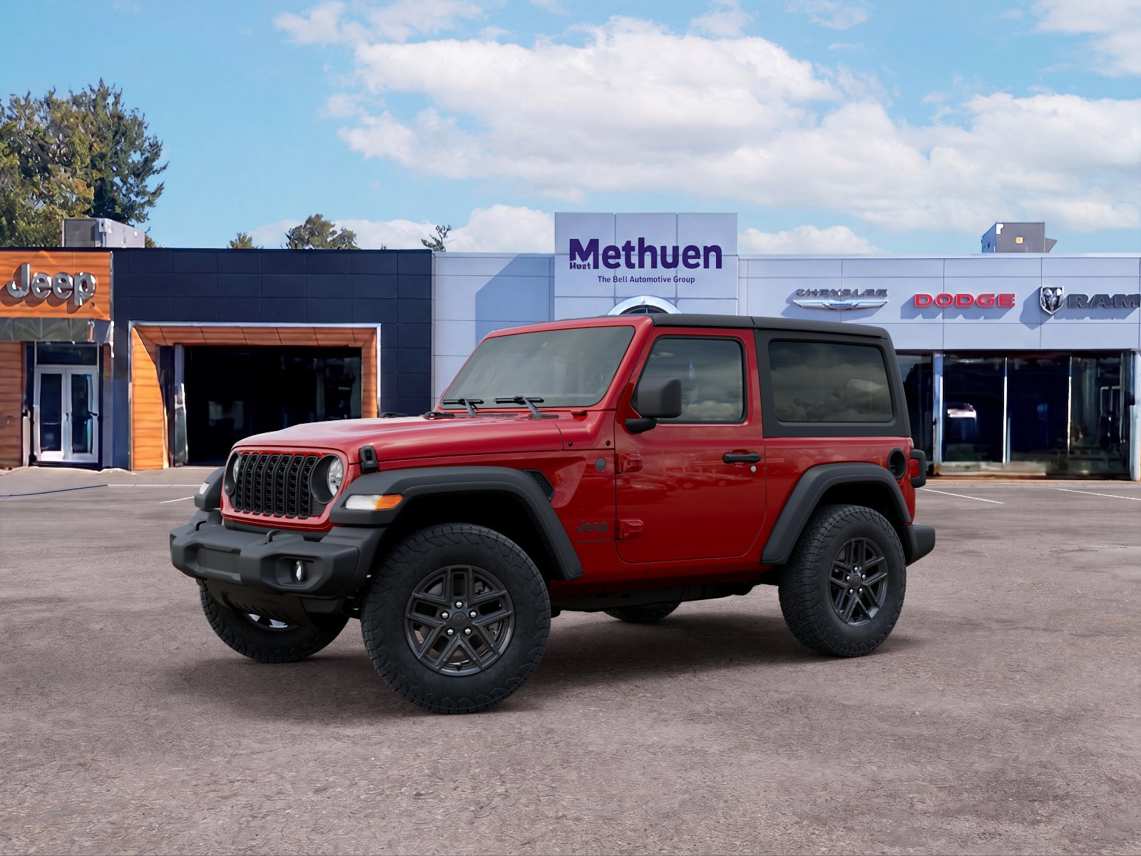 New 2026 Firecracker Red Clear-Coat Exterior Paint Jeep Sport S image 17