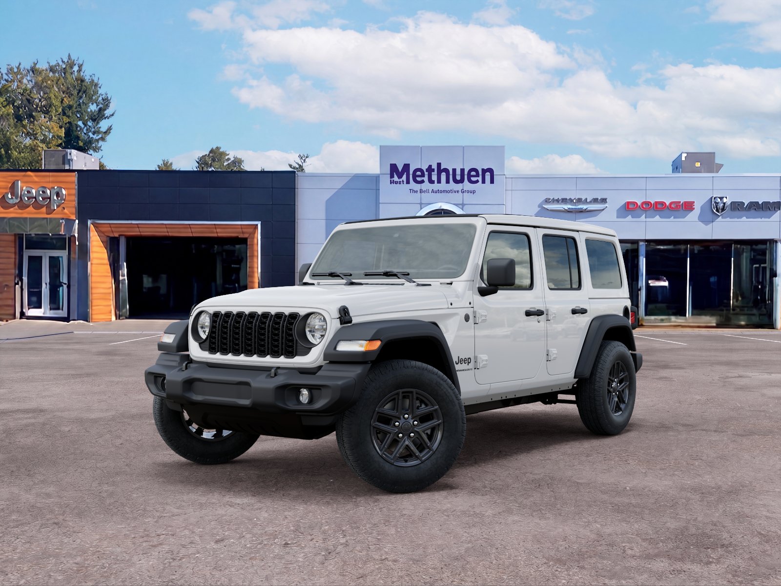New 2026 Bright White Clear-Coat Exterior Paint Jeep Sport S image 27